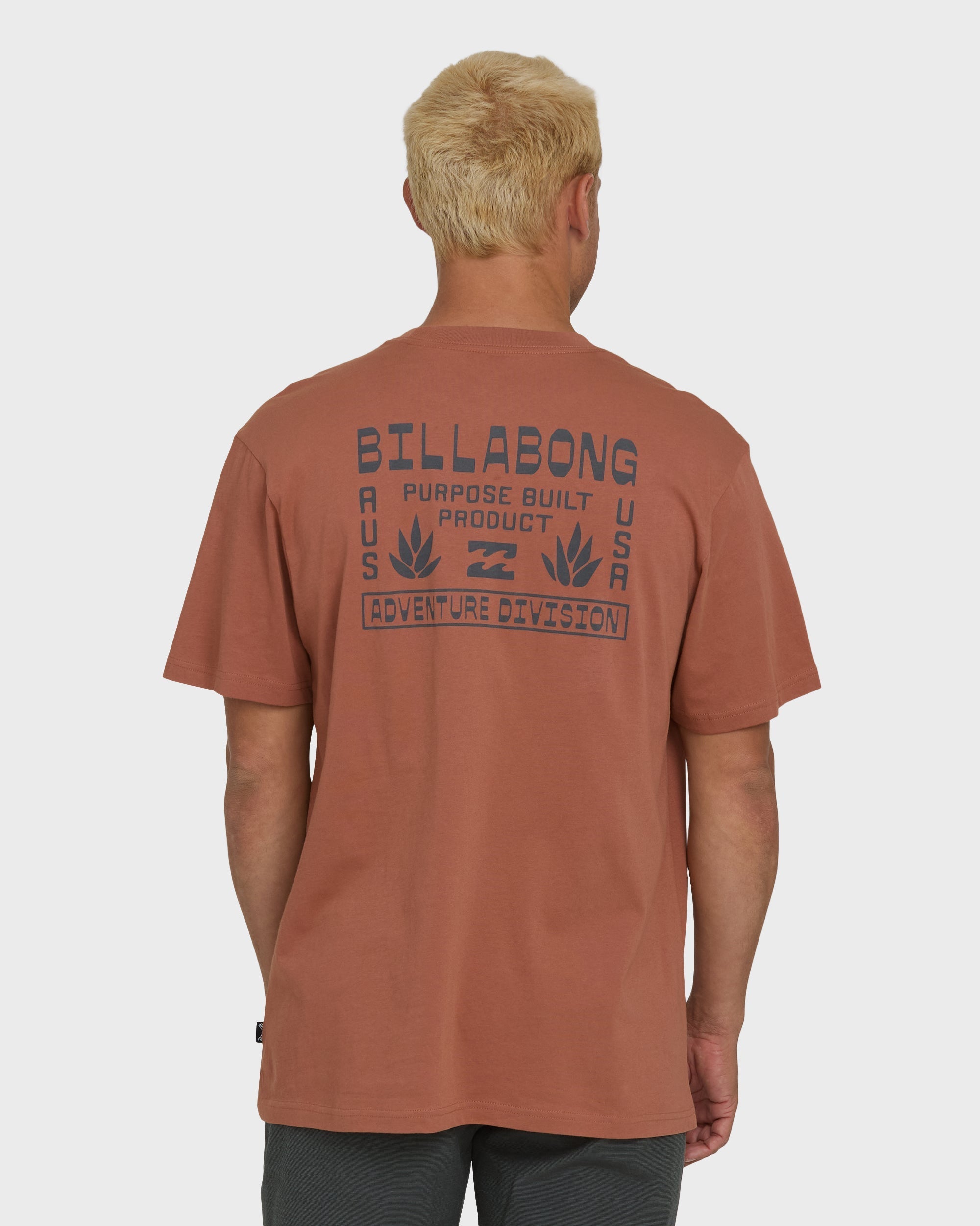 Billabong A/Div Agave Premium Short Sleeve Cotton T-Shirt - Cedar Wood