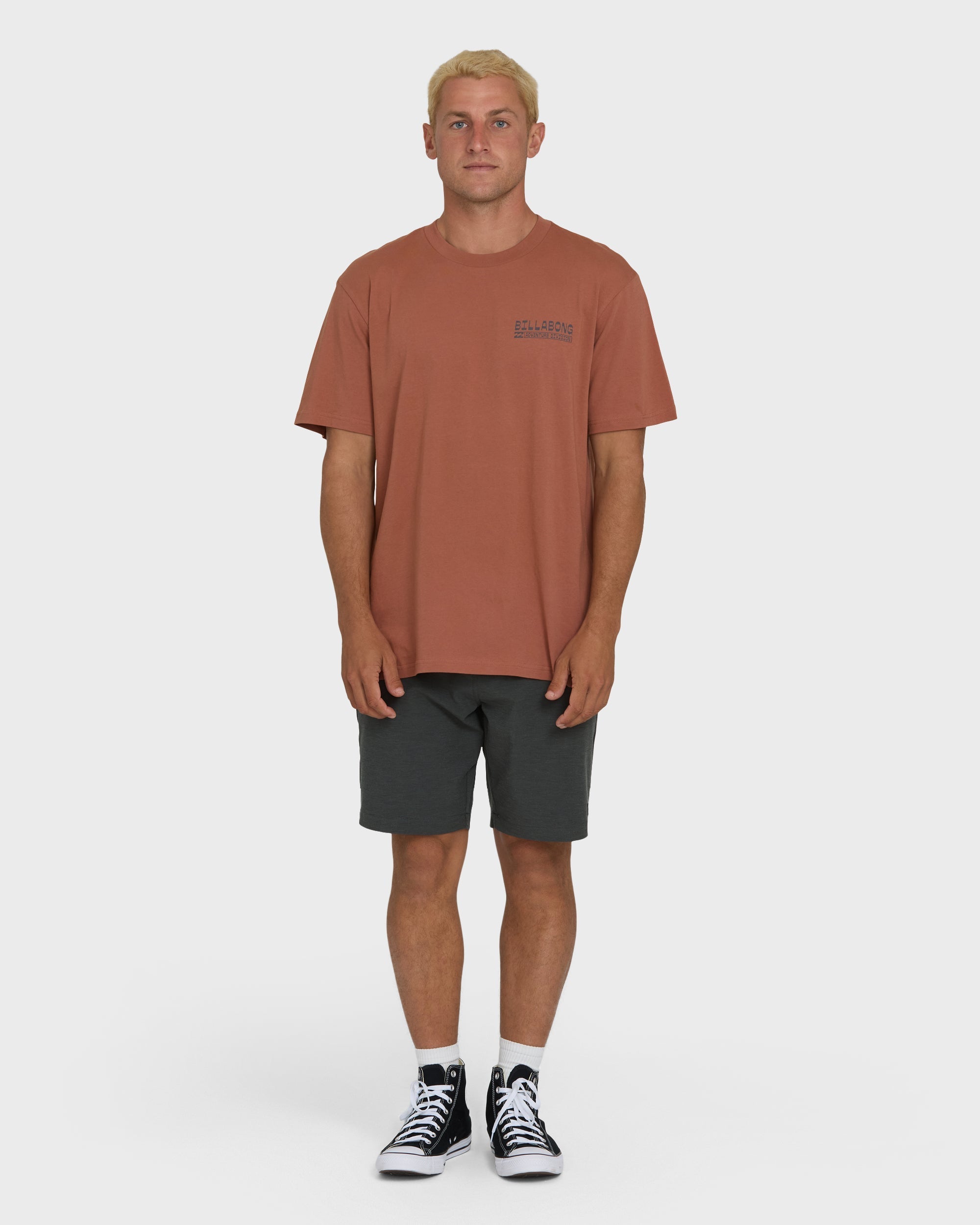 Billabong A/Div Agave Premium Short Sleeve Cotton T-Shirt - Cedar Wood