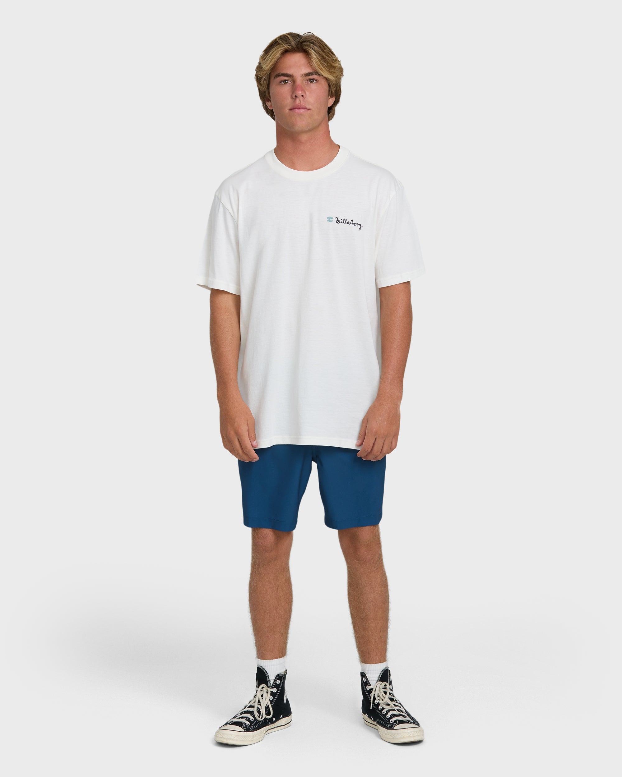 Billabong Making Tracks Premium Short Sleeve Knit T-Shirt - Off White