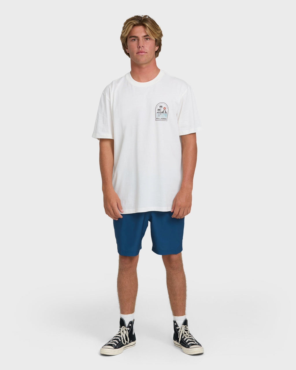 Billabong A/Div Sun Down Premium Short Sleeve Knit T-Shirt - Off White