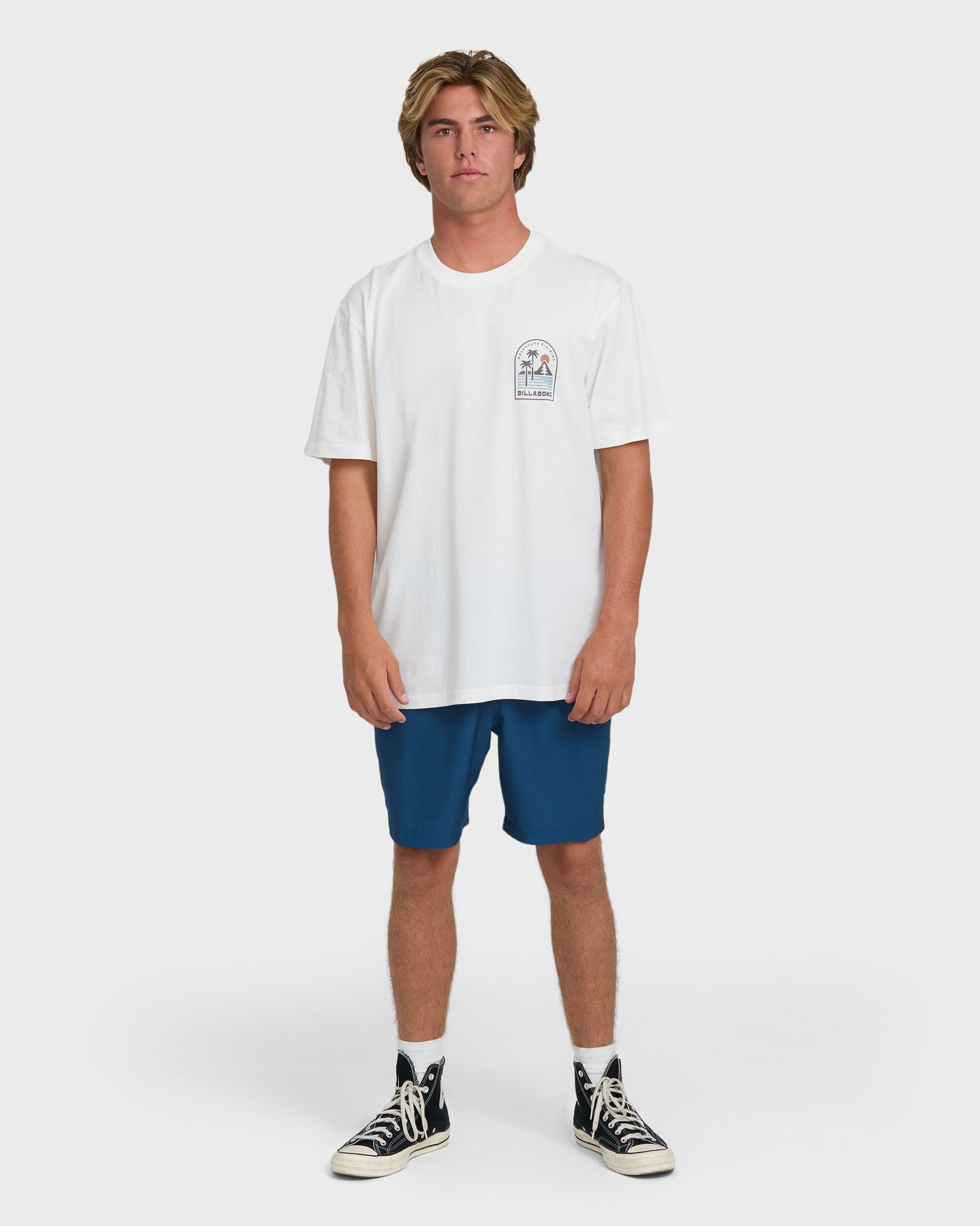 Billabong A/Div Sun Down Premium Short Sleeve Knit T-Shirt - Off White