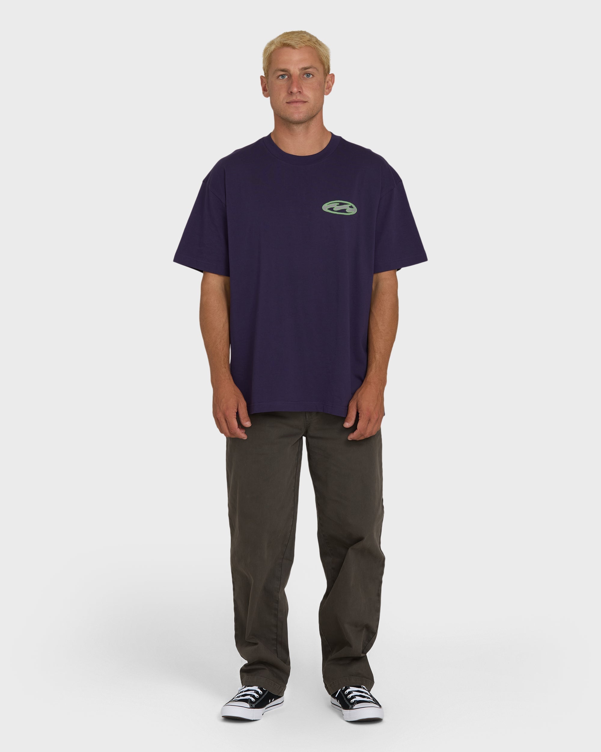 Billabong Bad Dog Tonedawg OG Short Sleeve Knit T-Shirt - Purple Velvet
