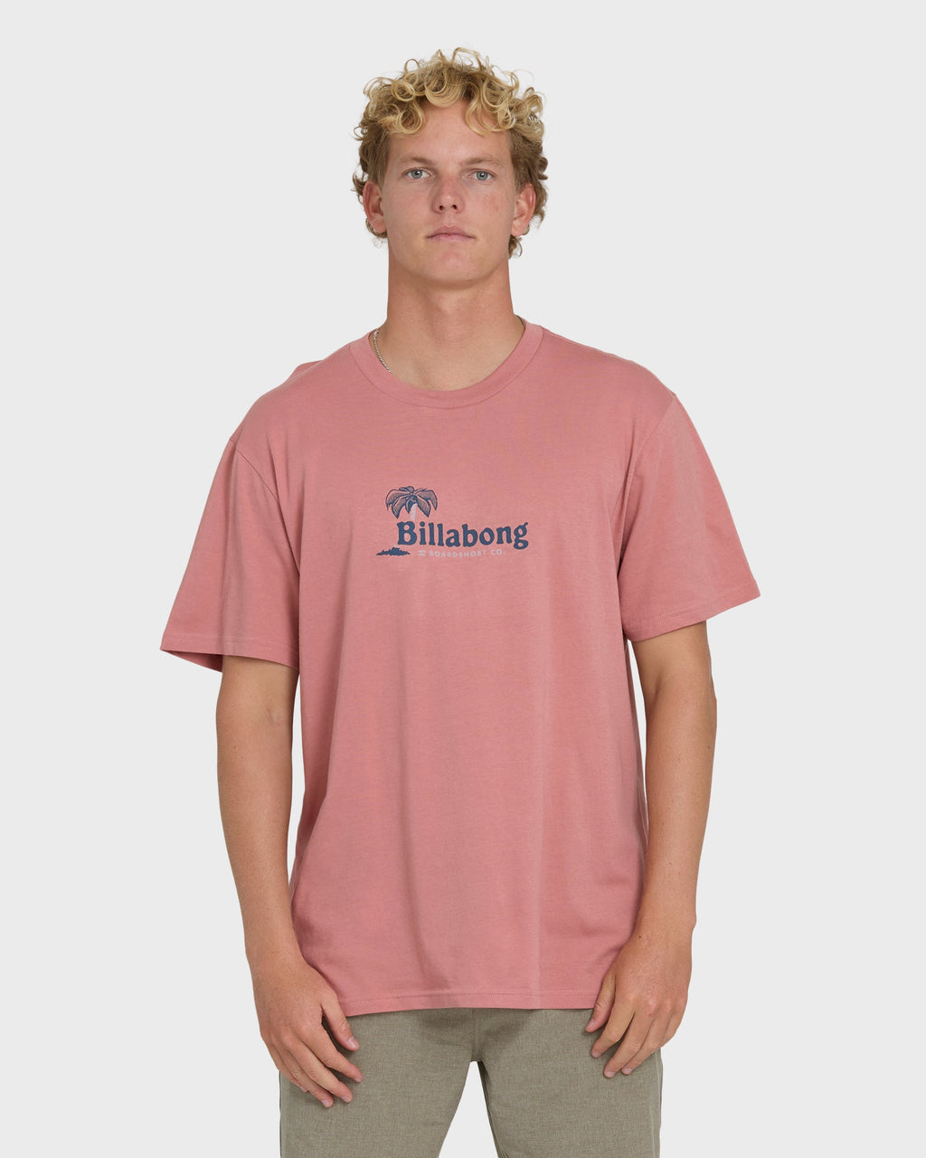 Billabong Check Out Premium Short Sleeve Knit T-Shirt - Ash Rose