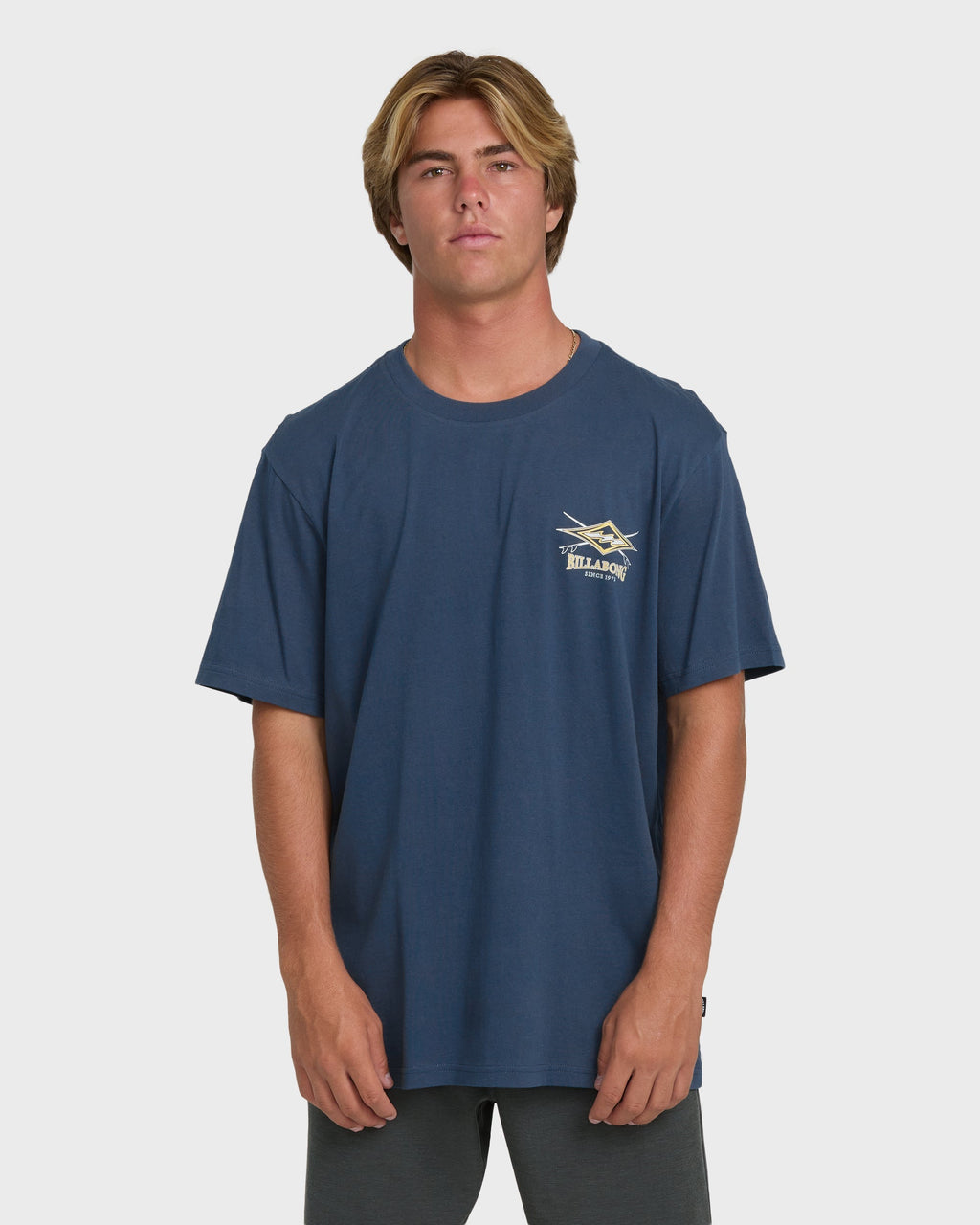 Billabong Crossboards Premium Short Sleeve Knit T-Shirt - Dark Denim