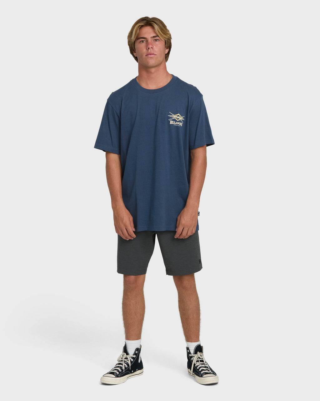 Billabong Crossboards Premium Short Sleeve Knit T-Shirt - Dark Denim