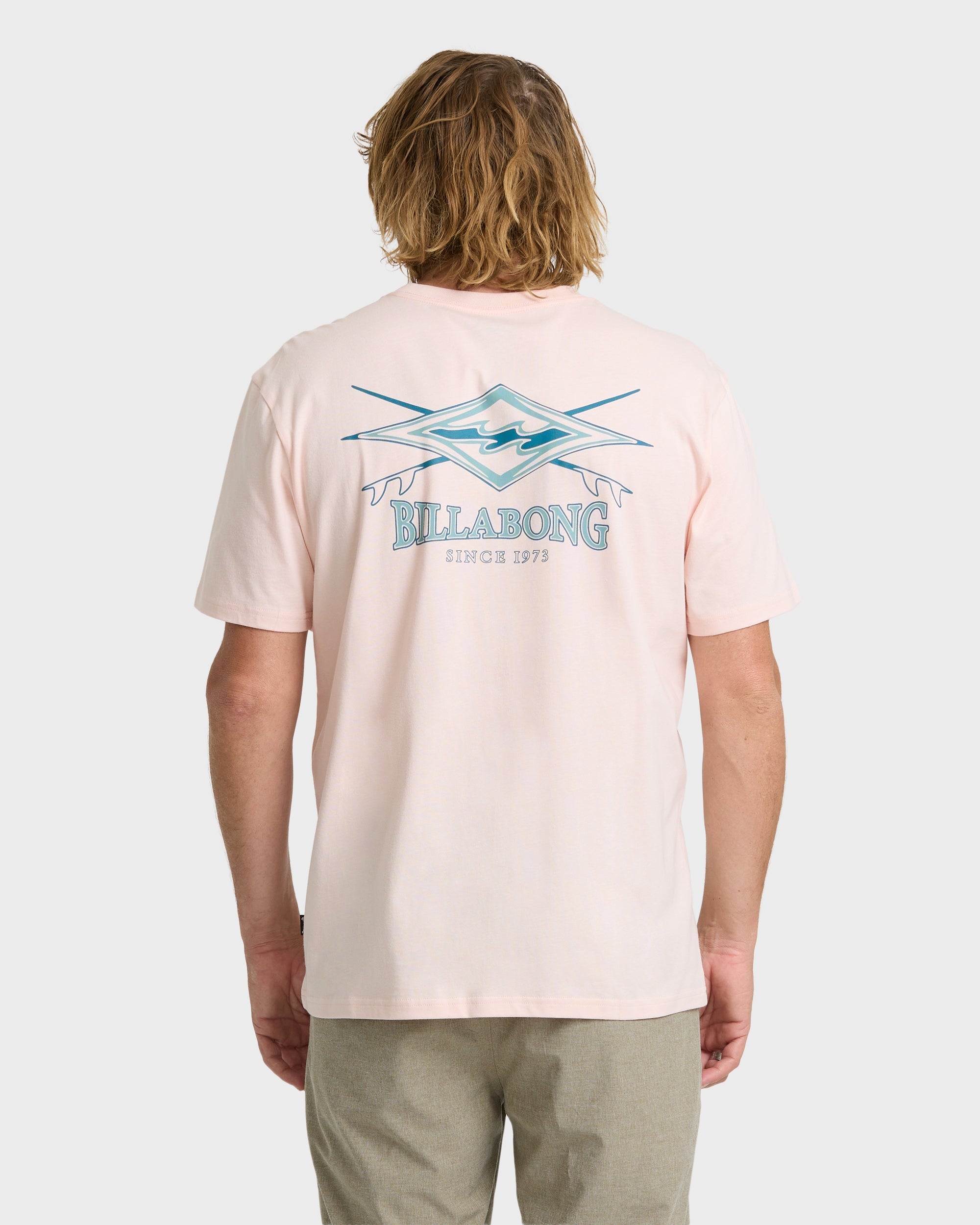 Billabong Crossboards Premium Short Sleeve Knit T-Shirt - Light Pink
