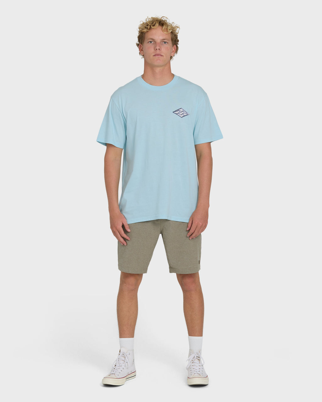 Billabong Dim Arch Premium Short Sleeve Knit T-Shirt - Coastal Blue