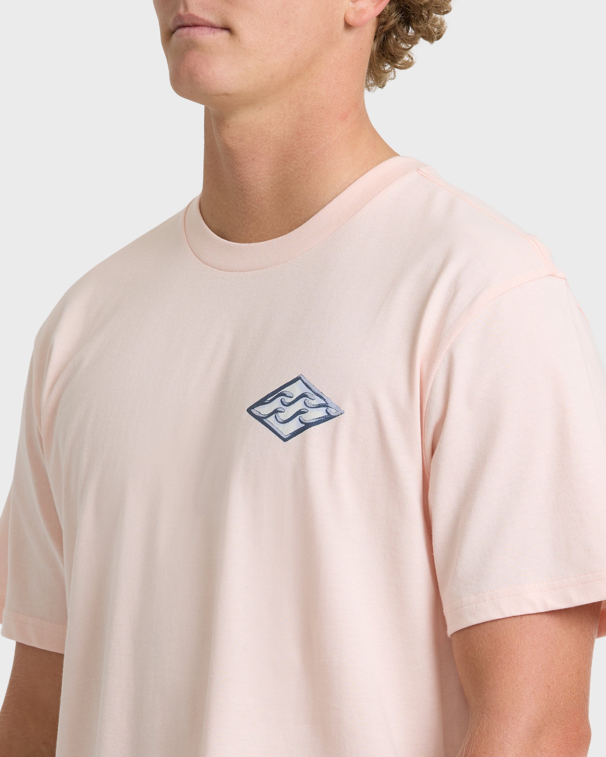 Billabong Dim Arch Premium Short Sleeve Knit T-Shirt - Light Pink