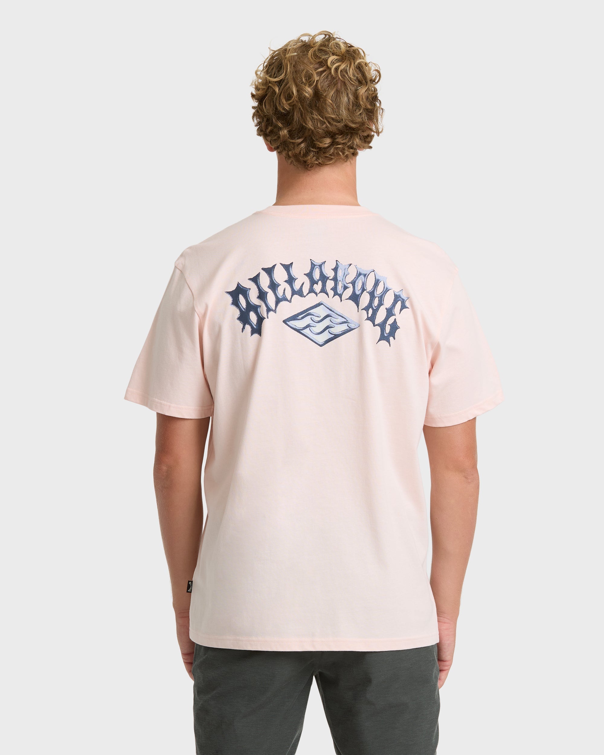 Billabong Dim Arch Premium Short Sleeve Knit T-Shirt - Light Pink