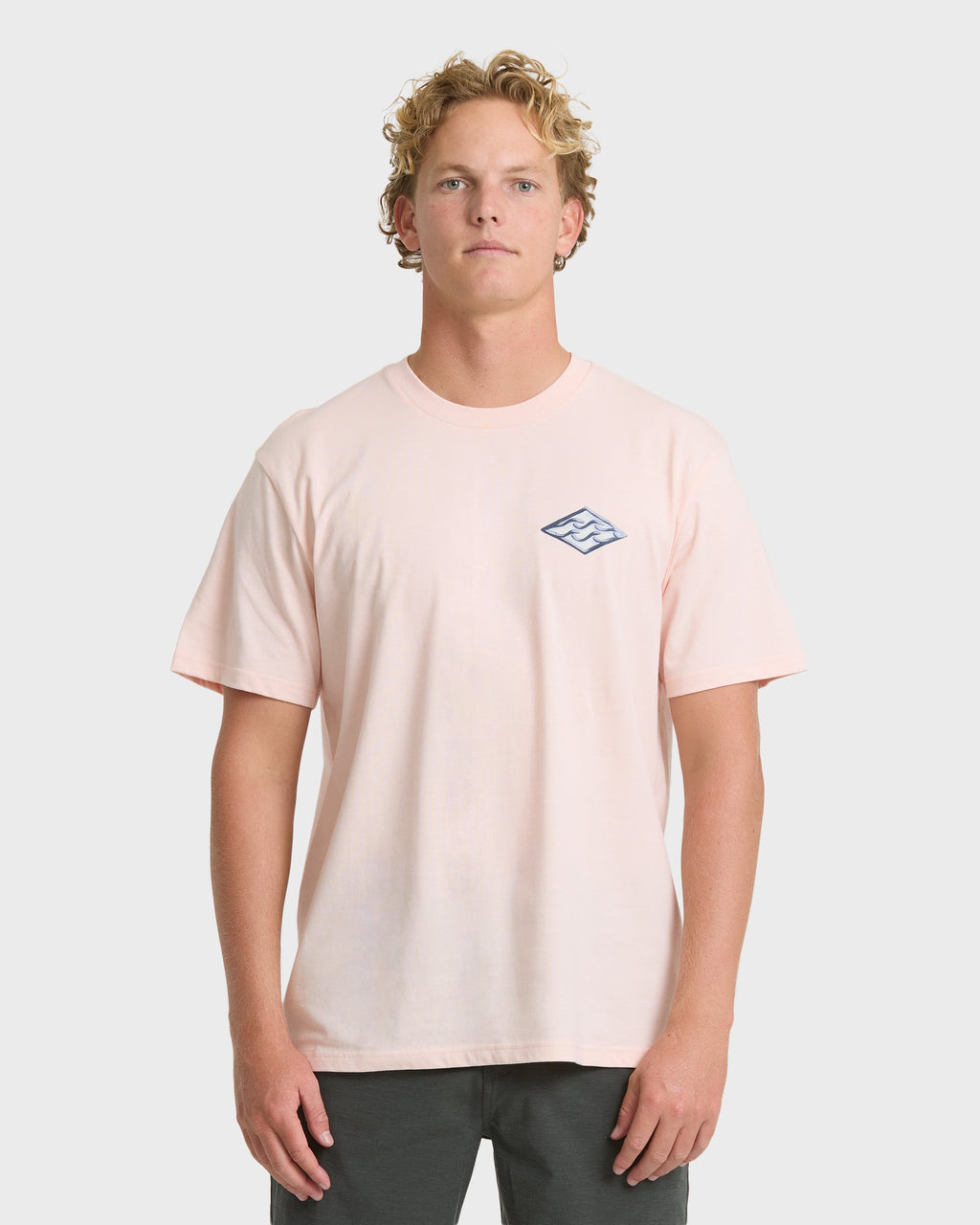Billabong Dim Arch Premium Short Sleeve Knit T-Shirt - Light Pink