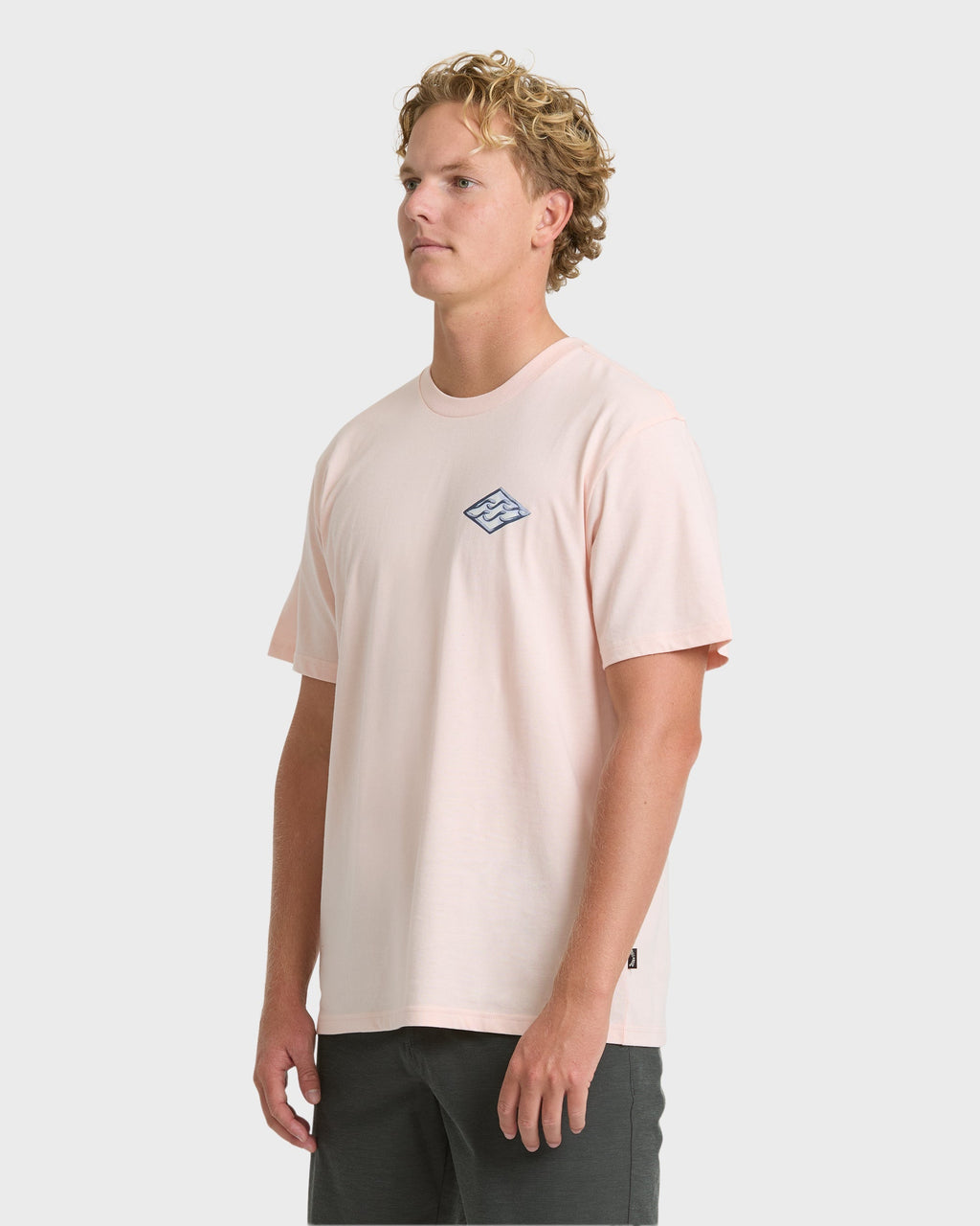 Billabong Dim Arch Premium Short Sleeve Knit T-Shirt - Light Pink