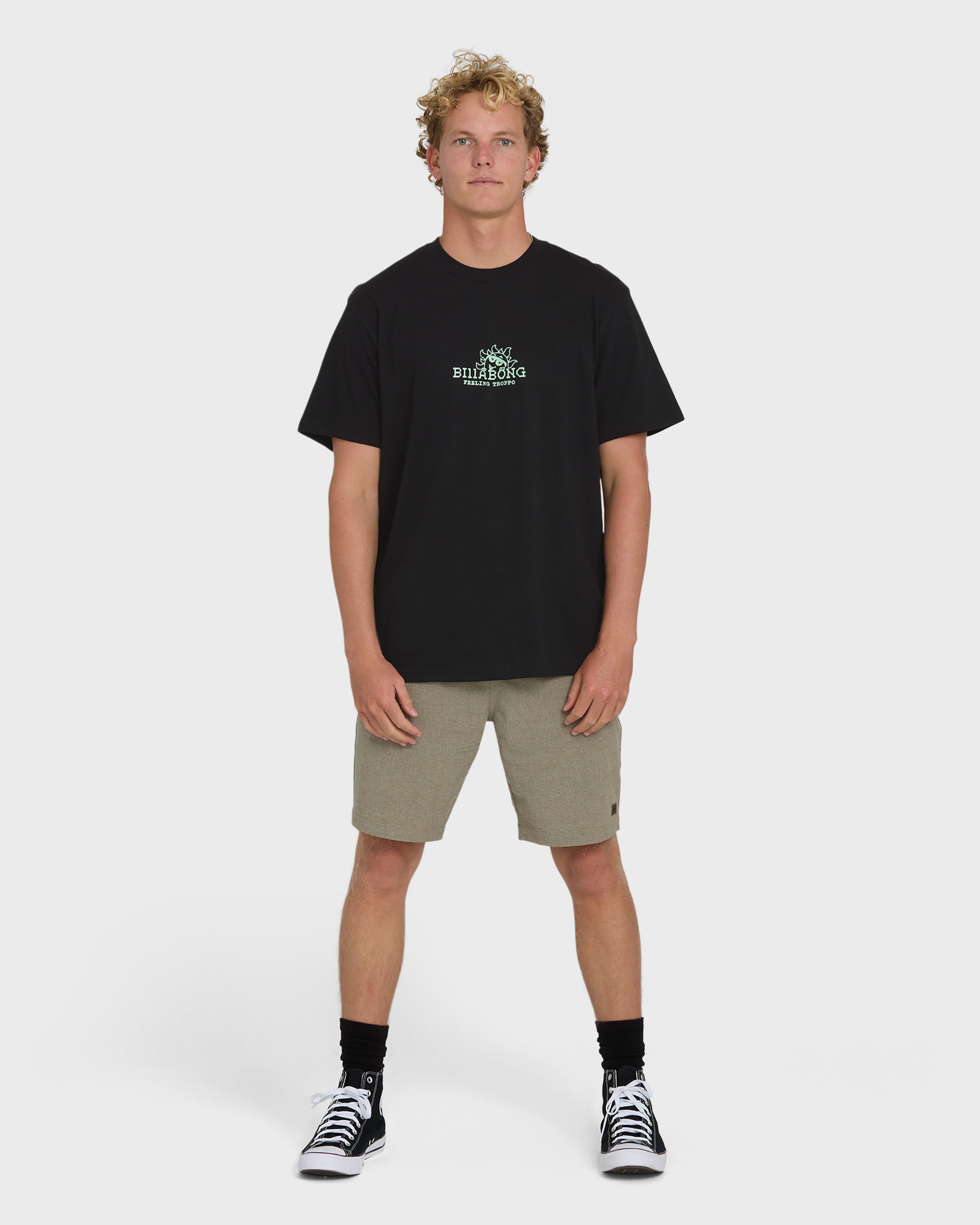 Billabong Peek Premium Short Sleeve Knit T-Shirt - Black