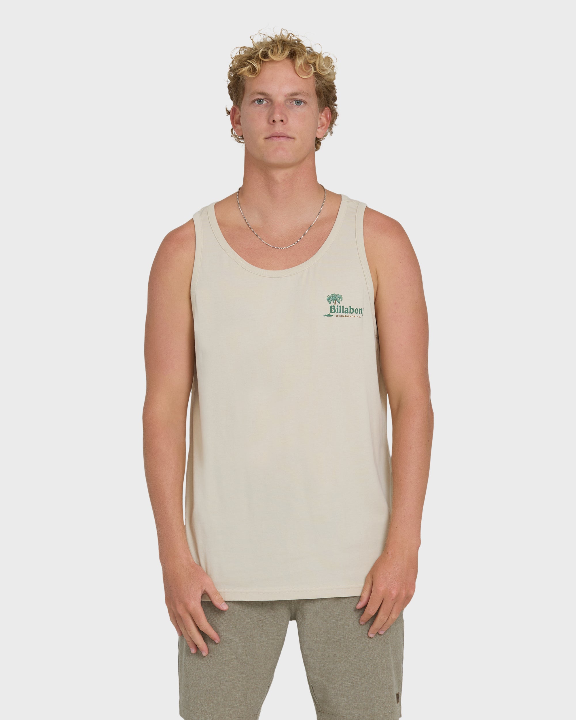 Billabong Check Out Premium Tank Top - Oatmeal