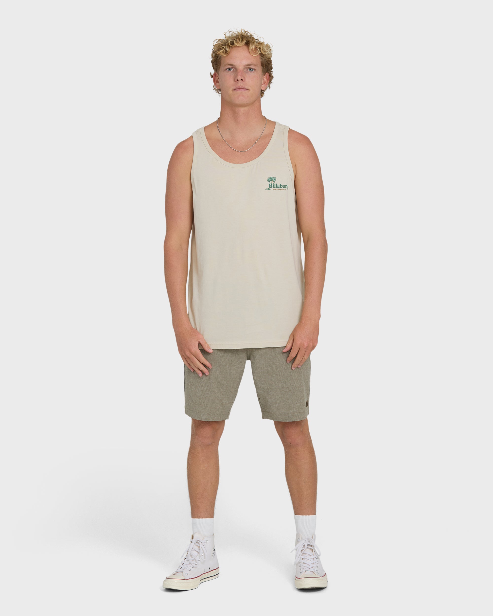 Billabong Check Out Premium Tank Top - Oatmeal