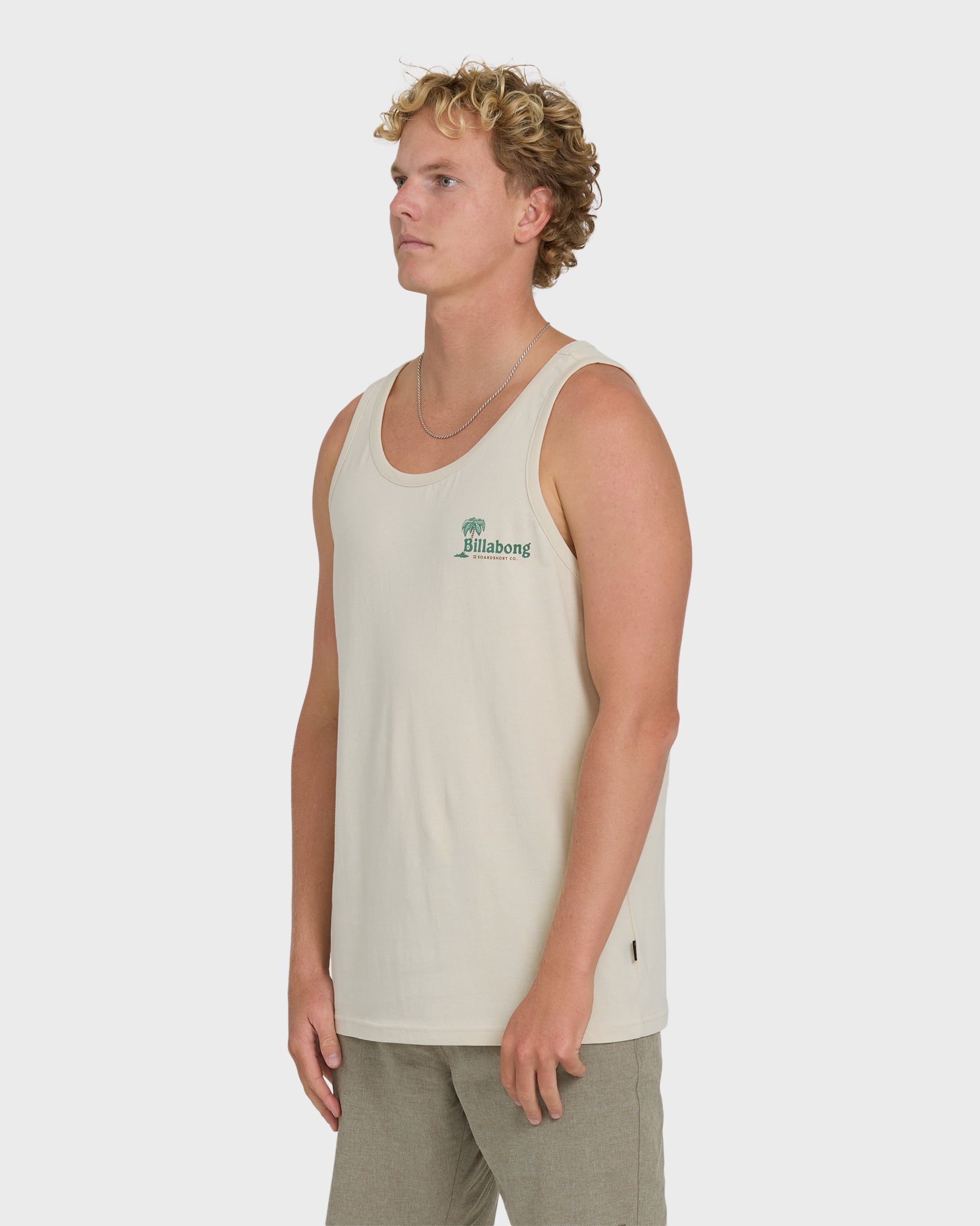 Billabong Check Out Premium Tank Top - Oatmeal