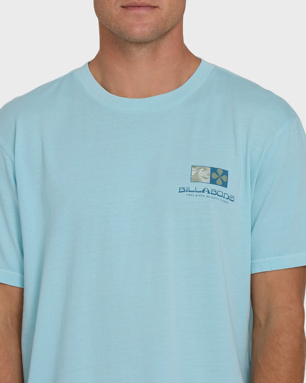 Billabong Glyph Wave Washed Premium Short Sleeve Cotton T-Shirt - Coastal Blue
