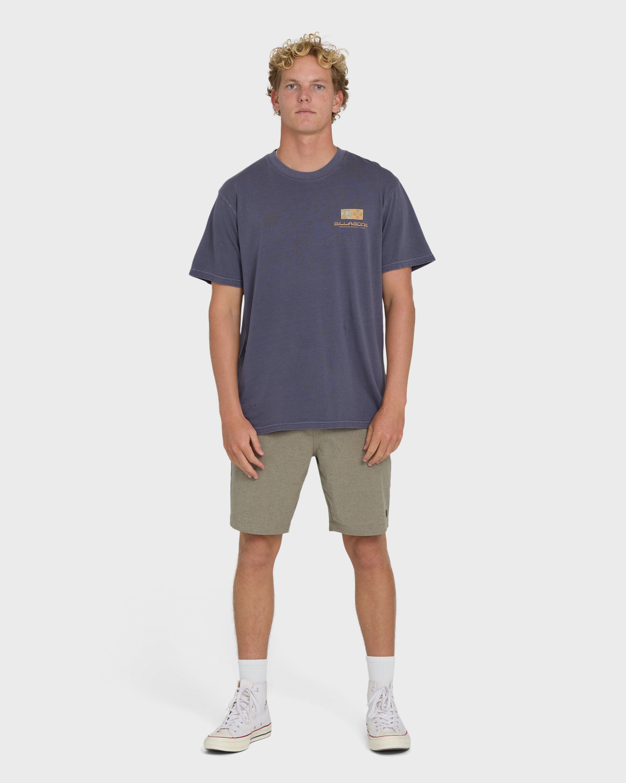 Billabong Glyph Wave Washed Premium Short Sleeve Cotton T-Shirt - Greystone