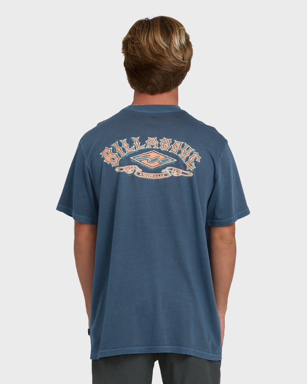Billabong Heritage Arch Wave Washed Premium Short Sleeve Knit T-Shirt - Dark Denim