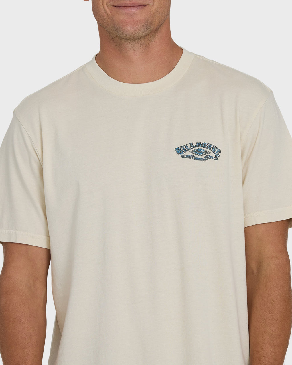 Billabong Heritage Arch Wave Washed Premium Short Sleeve Knit T-Shirt - Oatmeal