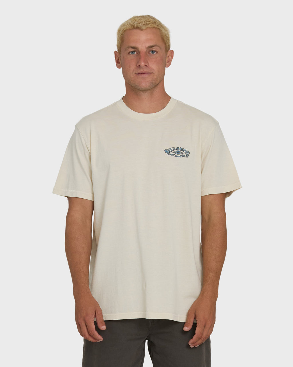 Billabong Heritage Arch Wave Washed Premium Short Sleeve Knit T-Shirt - Oatmeal