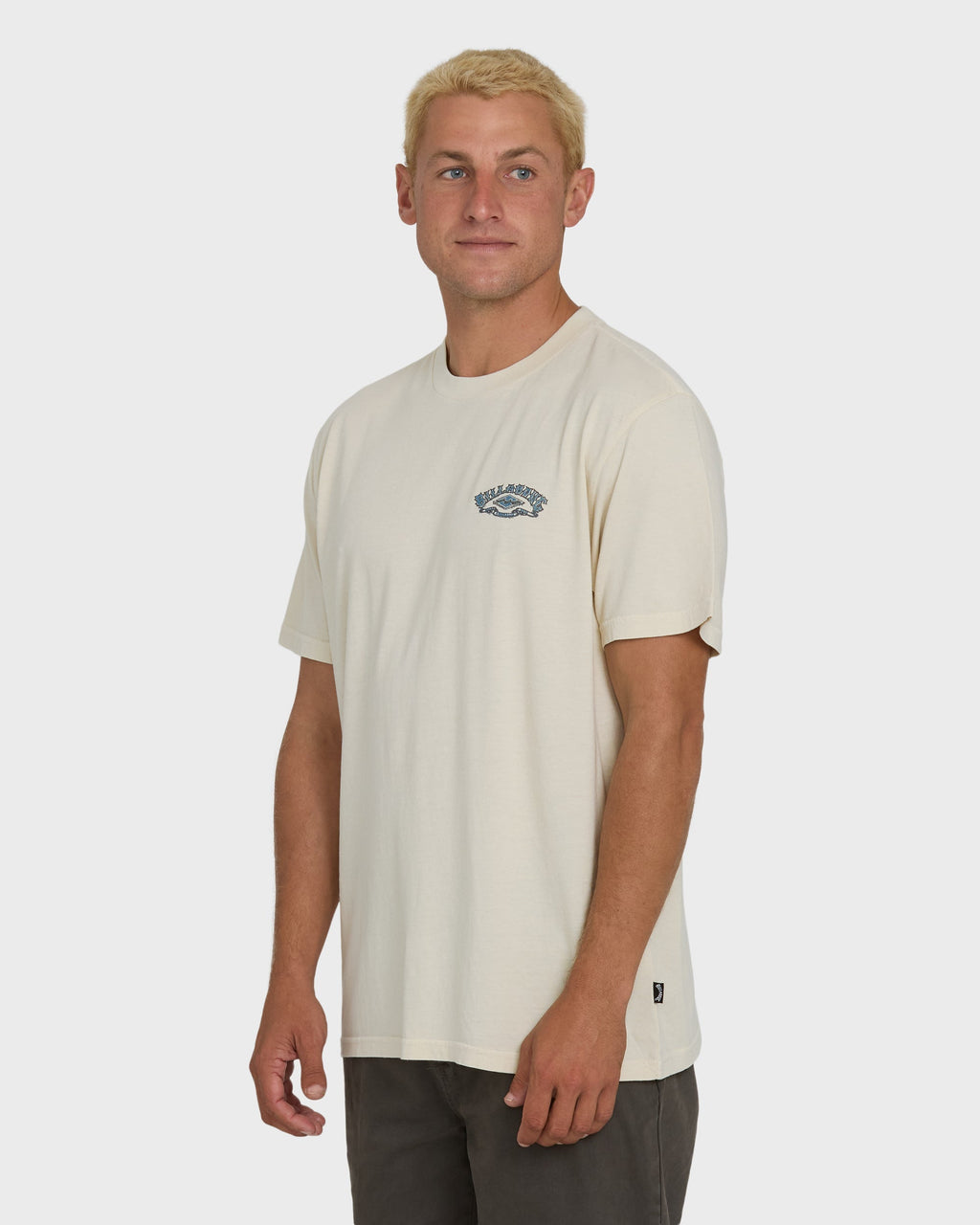 Billabong Heritage Arch Wave Washed Premium Short Sleeve Knit T-Shirt - Oatmeal