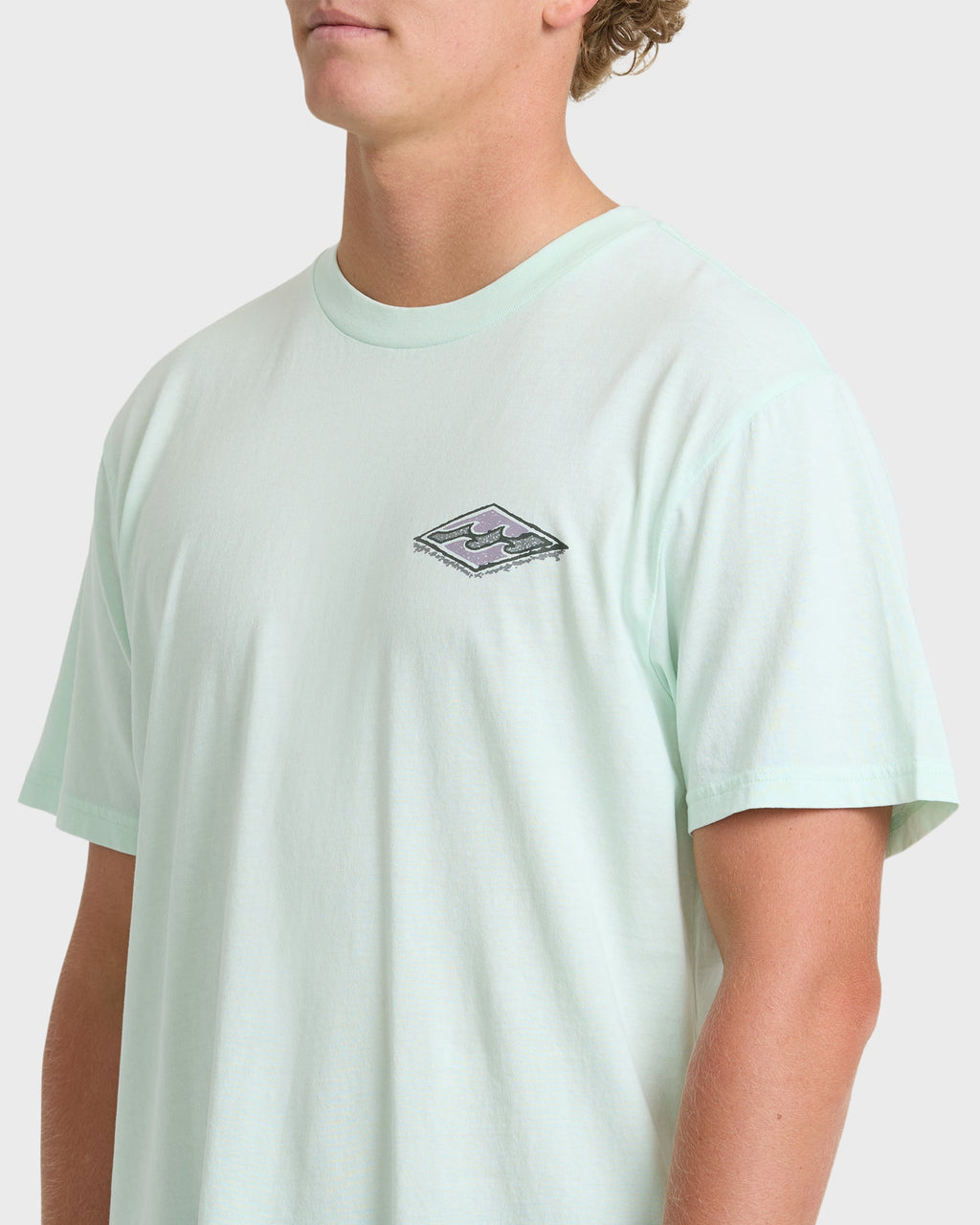 Billabong Heritage Arch Wave Washed Premium Short Sleeve Knit T-Shirt - Sea Glass