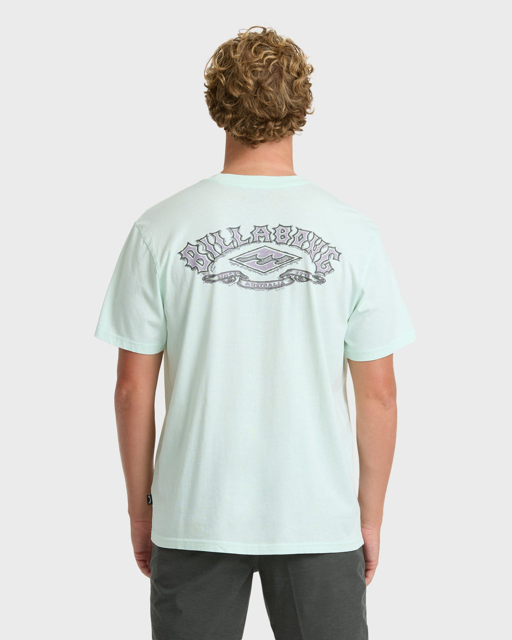 Billabong Heritage Arch Wave Washed Premium Short Sleeve Knit T-Shirt - Sea Glass