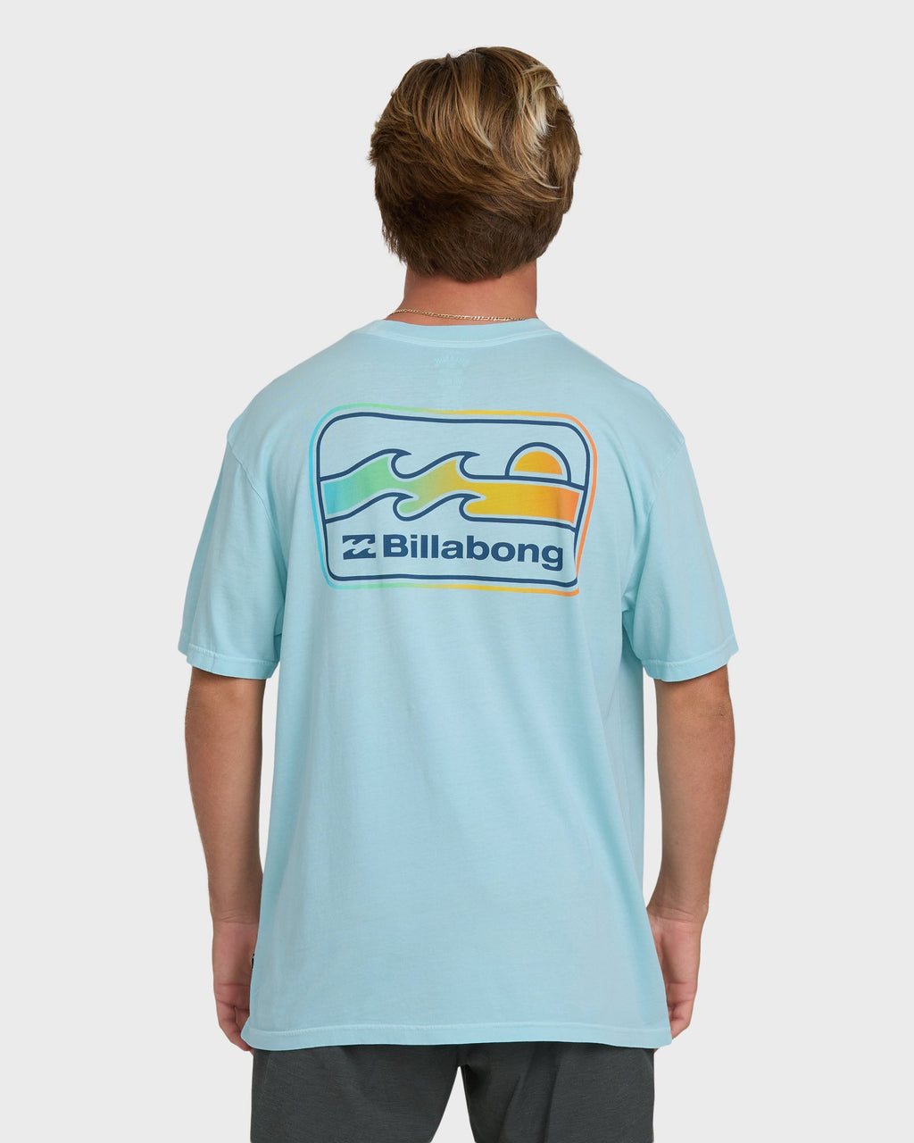 Billabong Runner Wave Washed Premium Short Sleeve Cotton T-Shirt - Coastal Blue