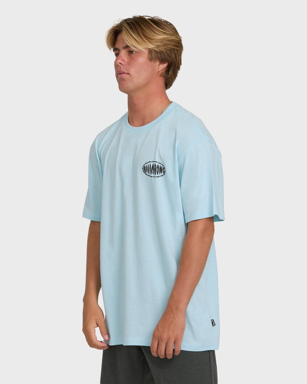 Billabong Nanda Ormond Burleigh Heads Premium Short Sleeve Cotton T-Shirt - Coastal Blue