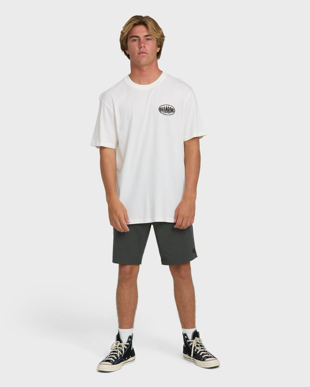 Billabong Nanda Ormond Burleigh Heads Premium Short Sleeve Cotton T-Shirt - Off White
