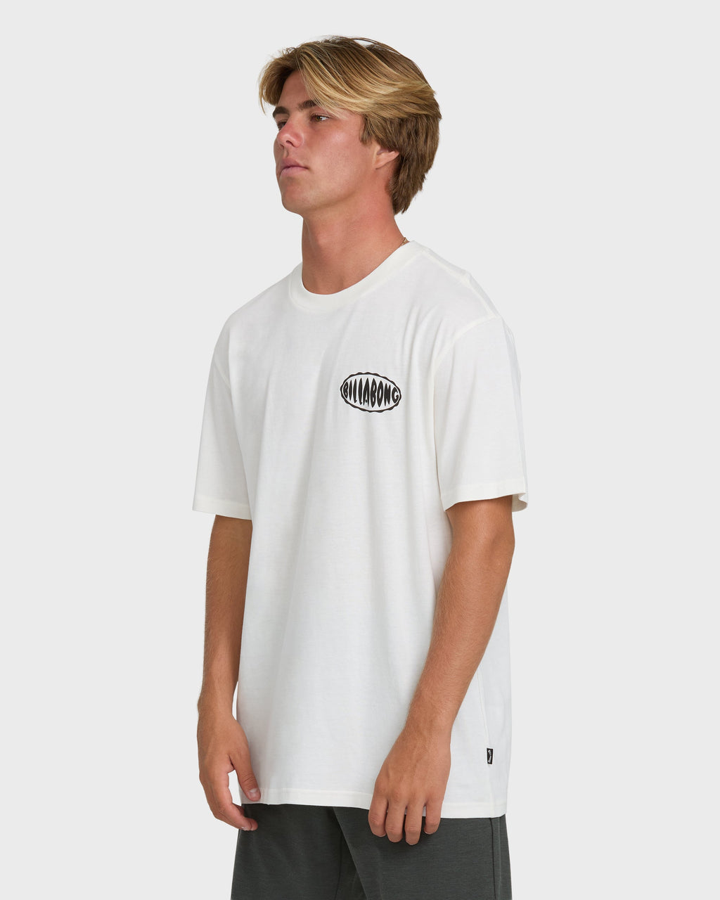 Billabong Nanda Ormond Burleigh Heads Premium Short Sleeve Cotton T-Shirt - Off White