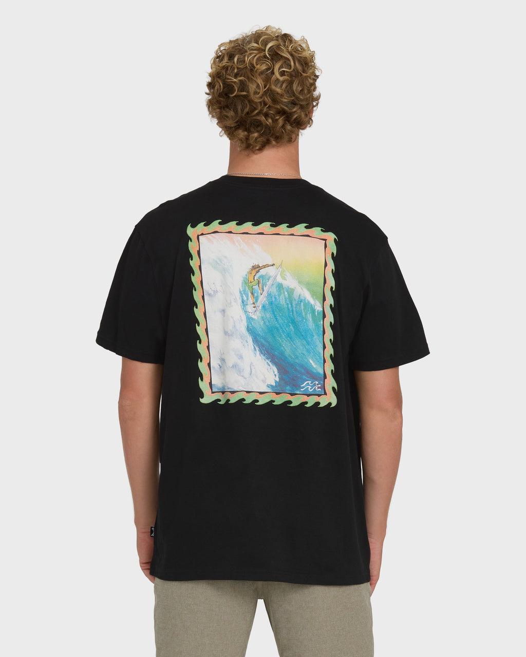 Billabong Nanda Ormond Occy Premium Short Sleeve Knit Graphic T-Shirt - Black