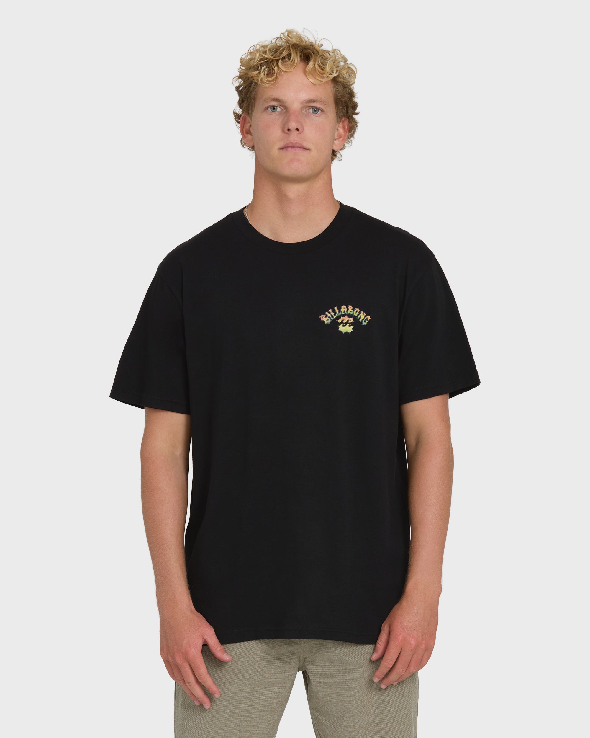 Billabong Nanda Ormond Occy Premium Short Sleeve Knit Graphic T-Shirt - Black