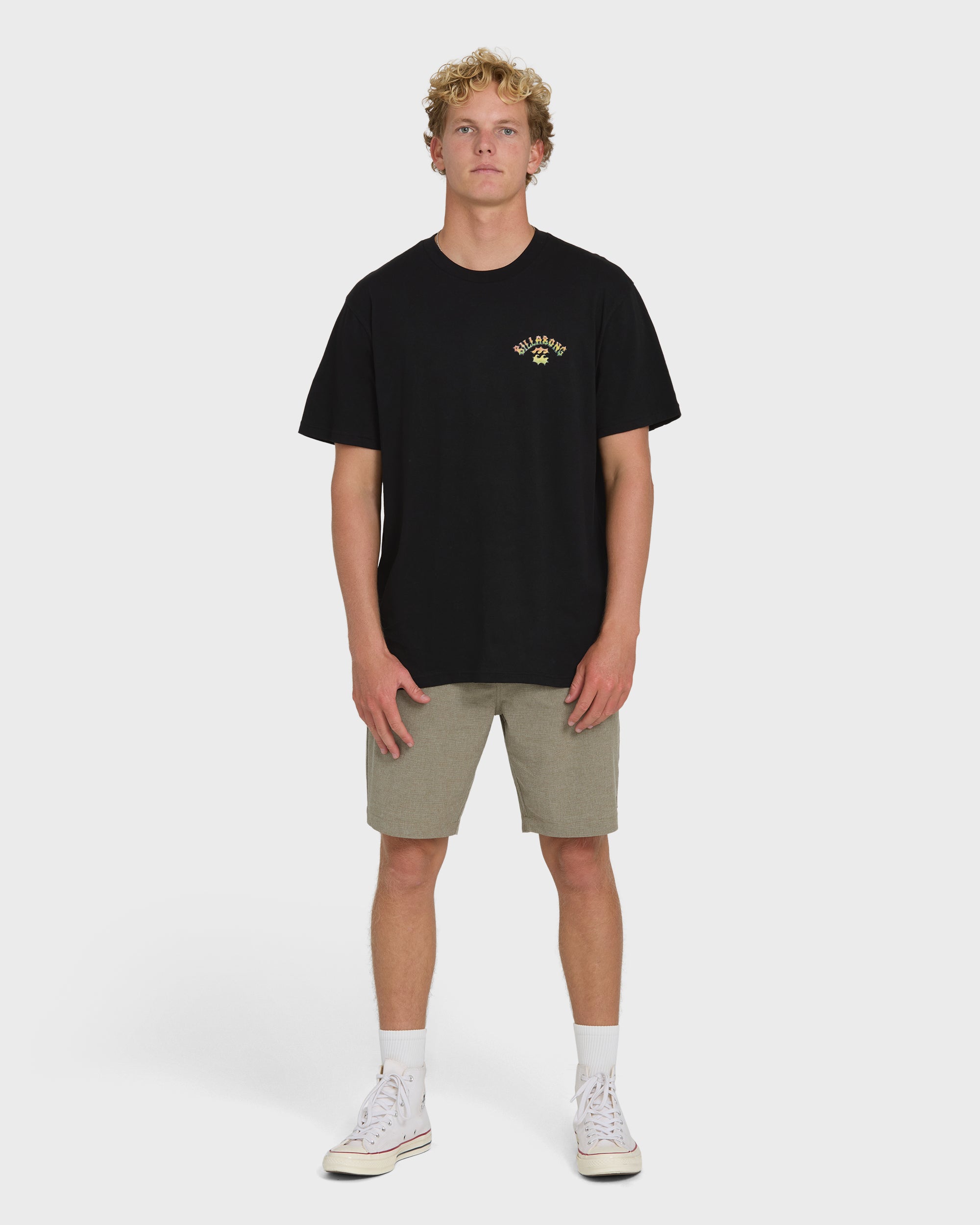 Billabong Nanda Ormond Occy Premium Short Sleeve Knit Graphic T-Shirt - Black