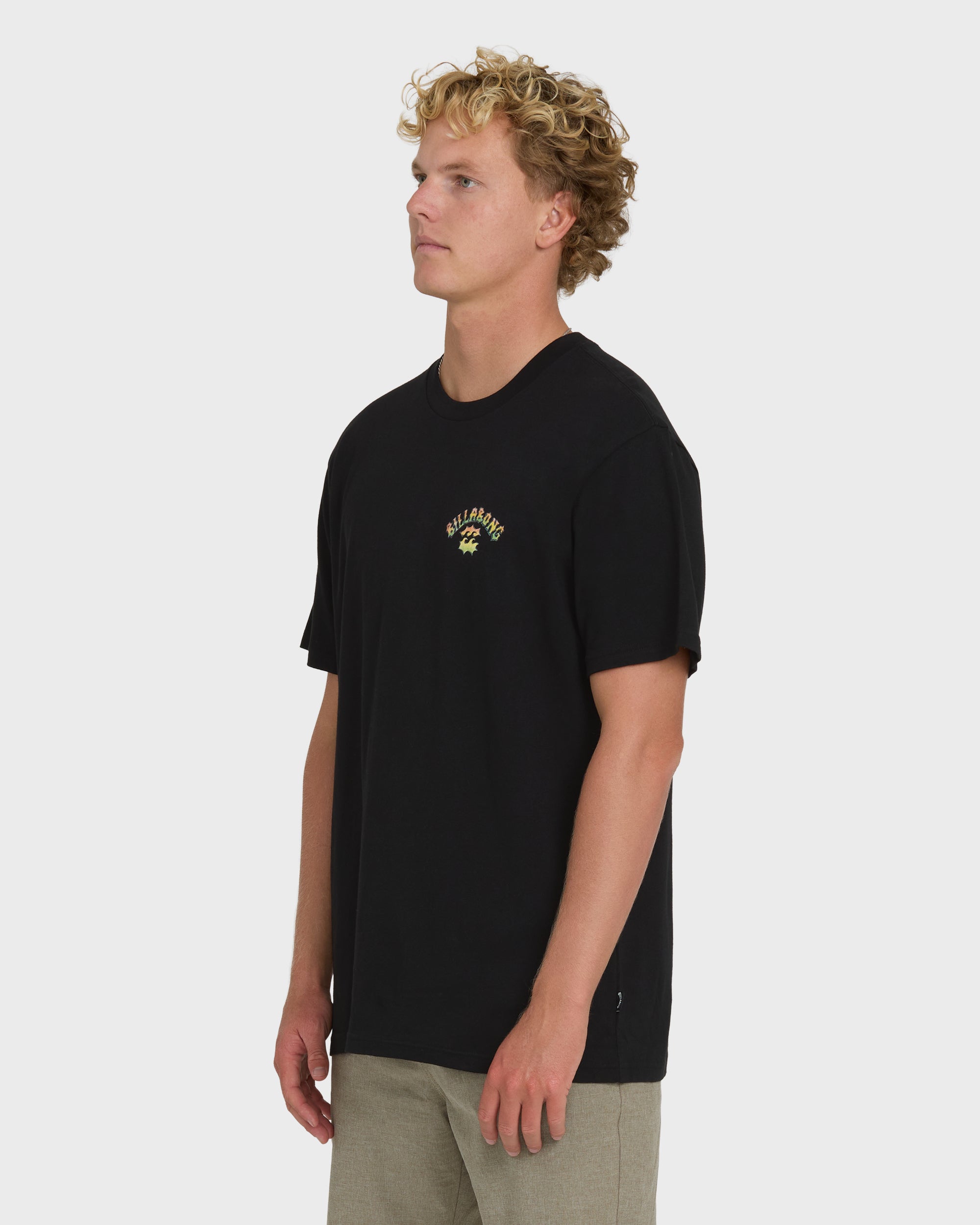 Billabong Nanda Ormond Occy Premium Short Sleeve Knit Graphic T-Shirt - Black
