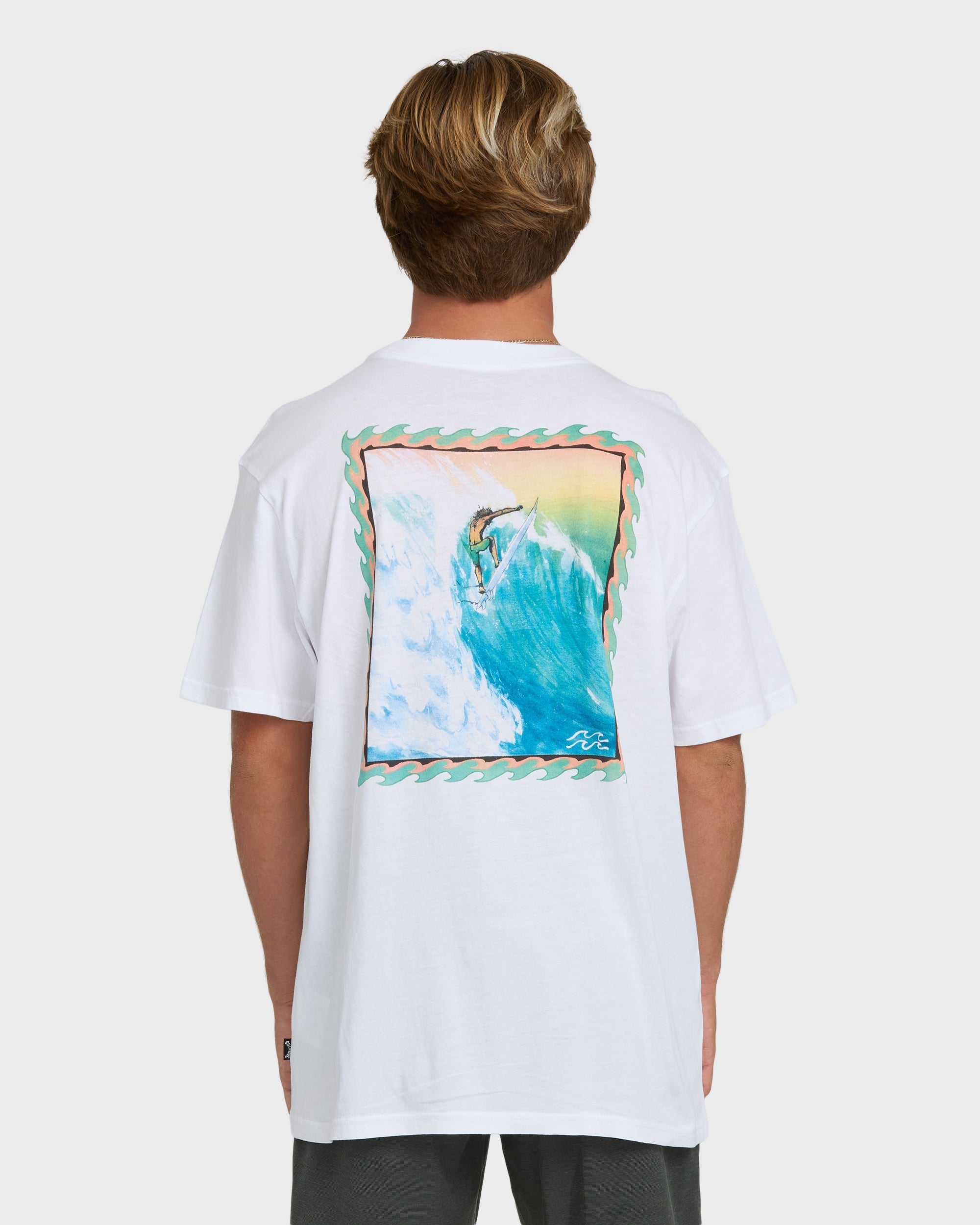 Billabong Nanda Ormond Occy Premium Short Sleeve Knit Graphic T-Shirt - White