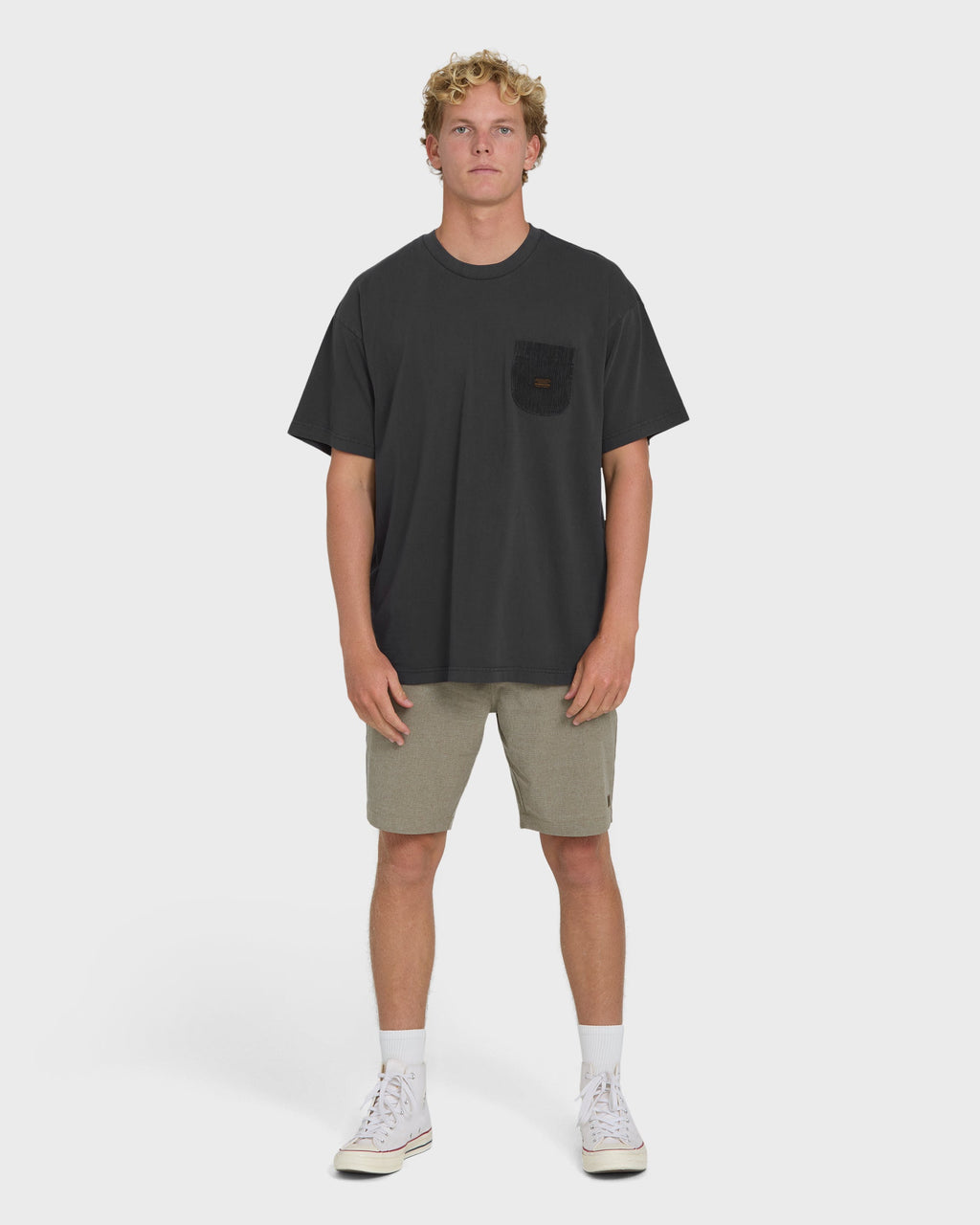 Billabong Brunswick Garage Short Sleeve Knit T-Shirt - Washed Black