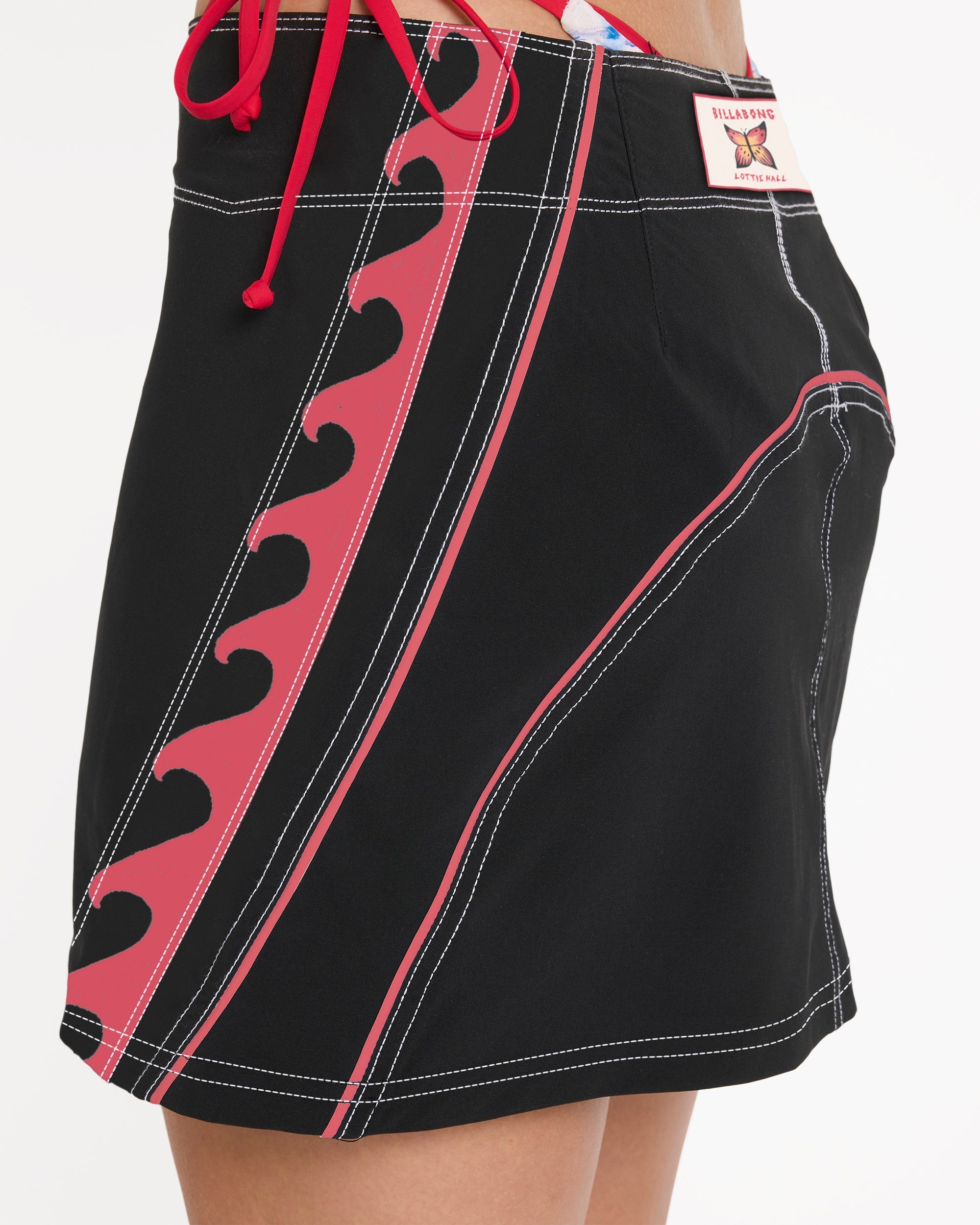 Billabong Lottie Hall Boardshort Skirt - Off Black