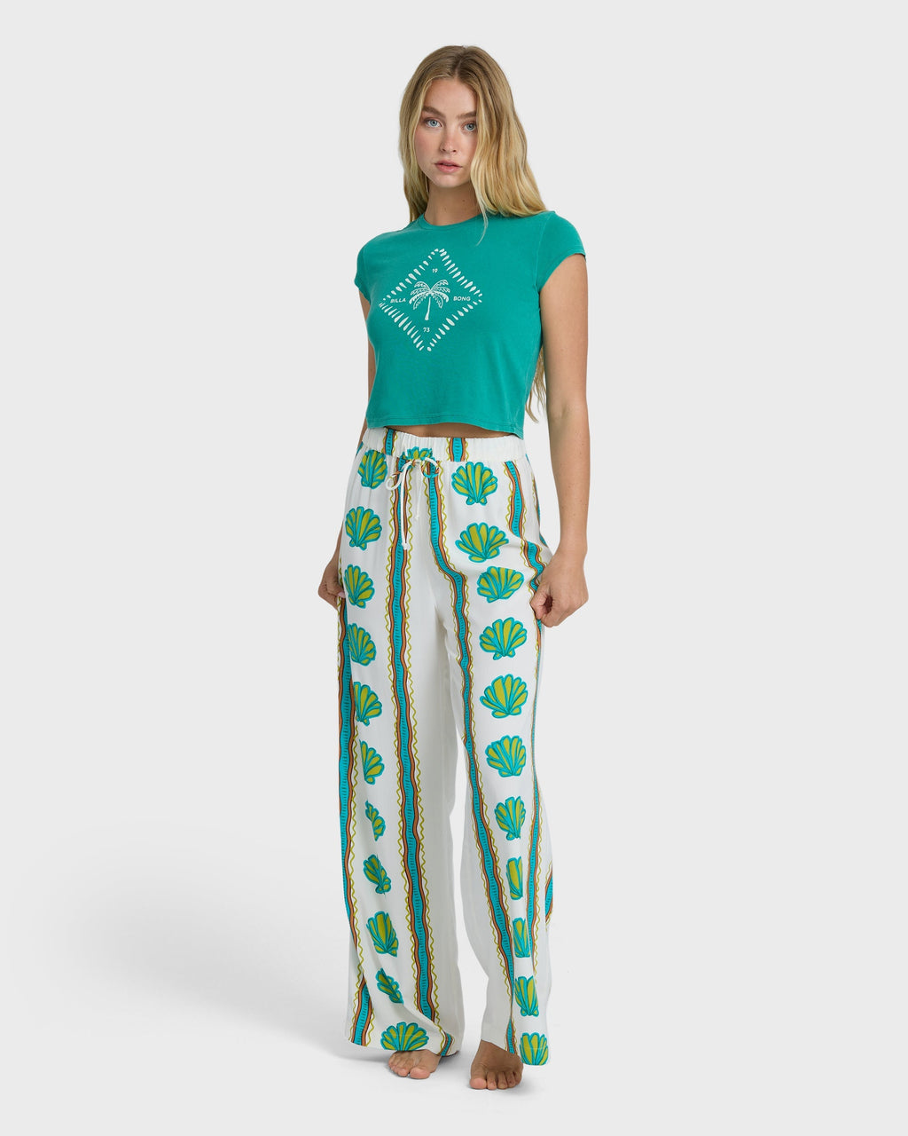 Billabong Coastal Crush Elastic Waist Pants - Salt Crystal
