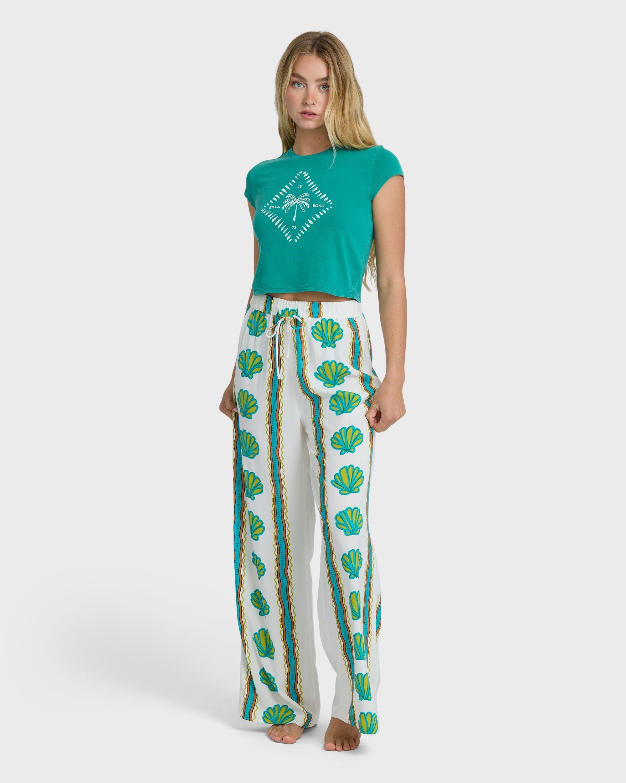 Billabong Coastal Crush Elastic Waist Pants - Salt Crystal