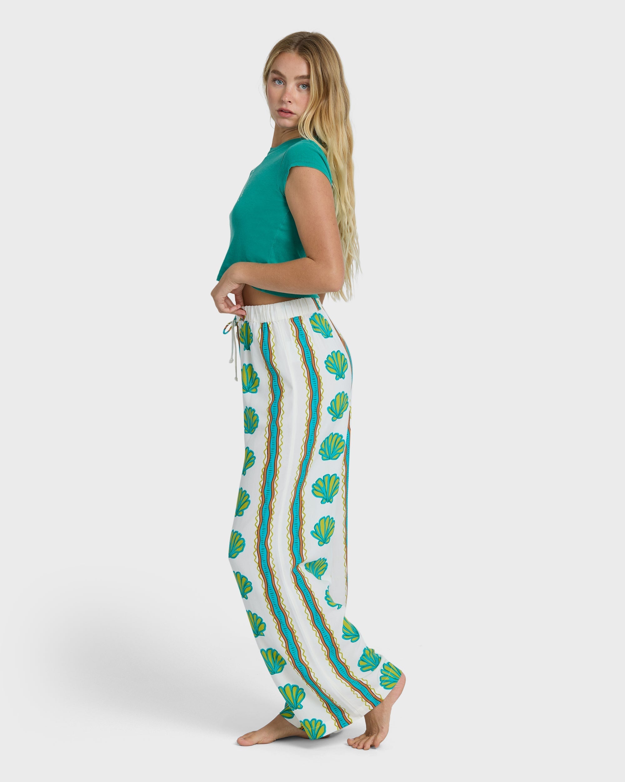 Billabong Coastal Crush Elastic Waist Pants - Salt Crystal