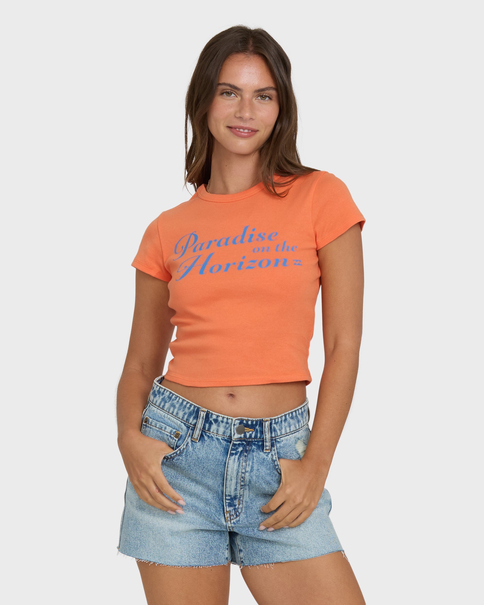 Billabong Paradise Horizon Short Sleeve T-Shirt - Saffron