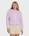 Billabong Echo Burnout Crewneck Sweatshirt - Sweet Lilac