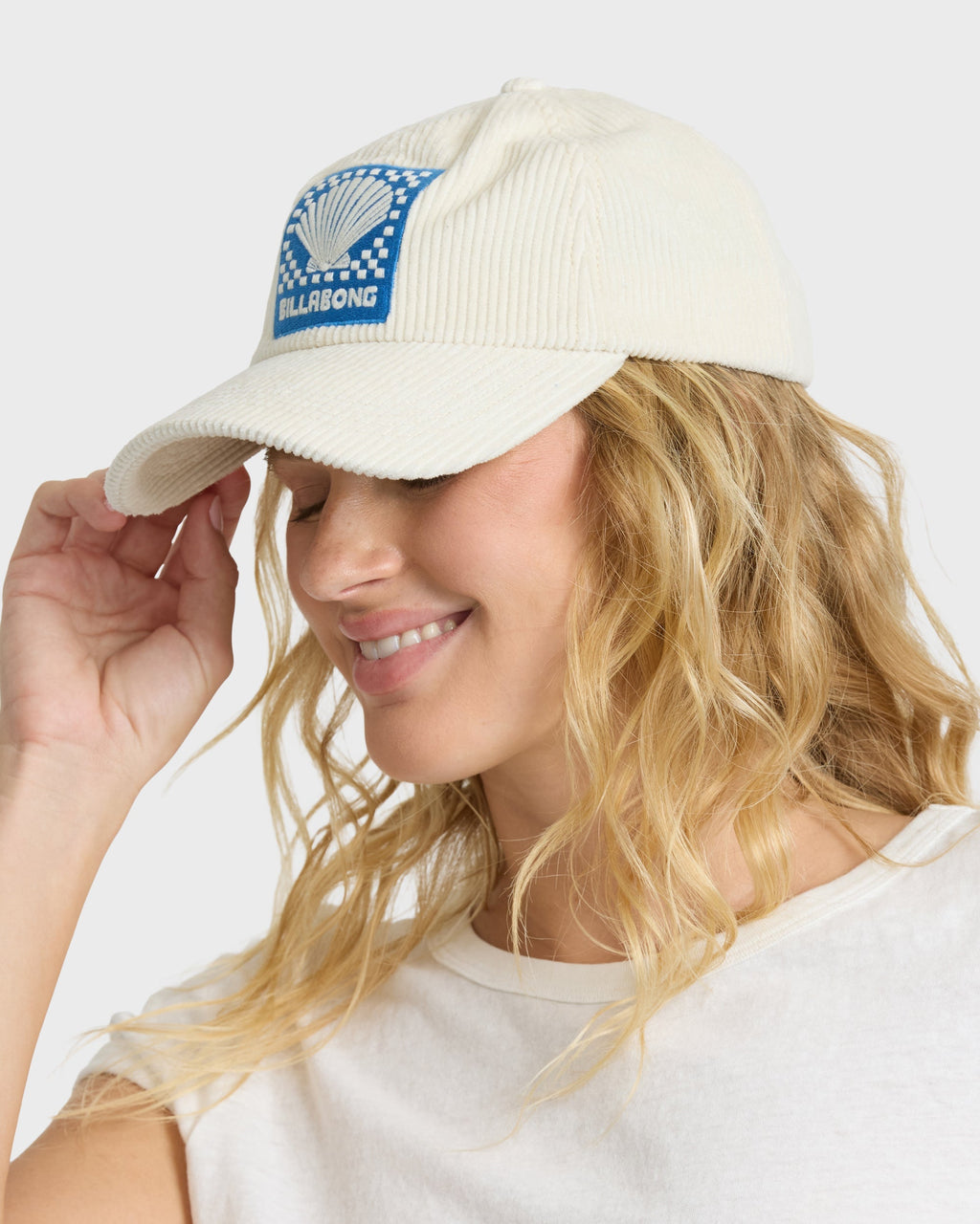 Billabong Corduroy Dad Cap Hat - White Cap