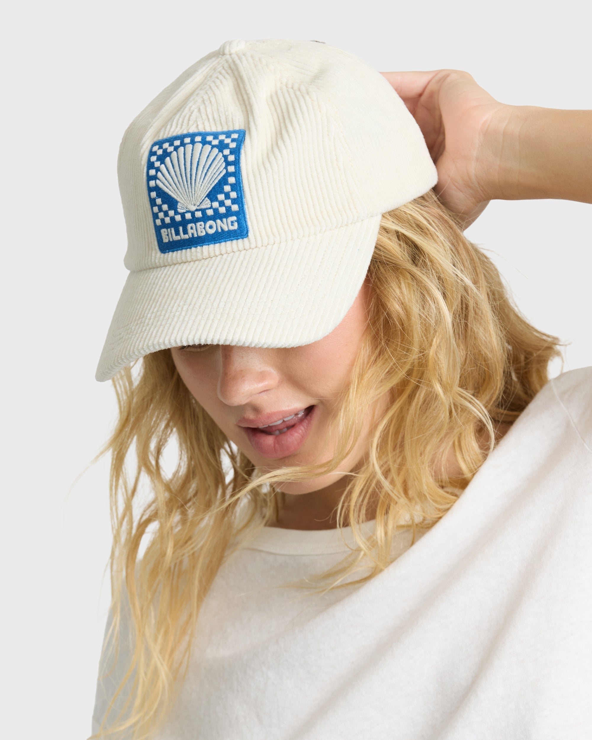 Billabong Corduroy Dad Cap Hat - White Cap