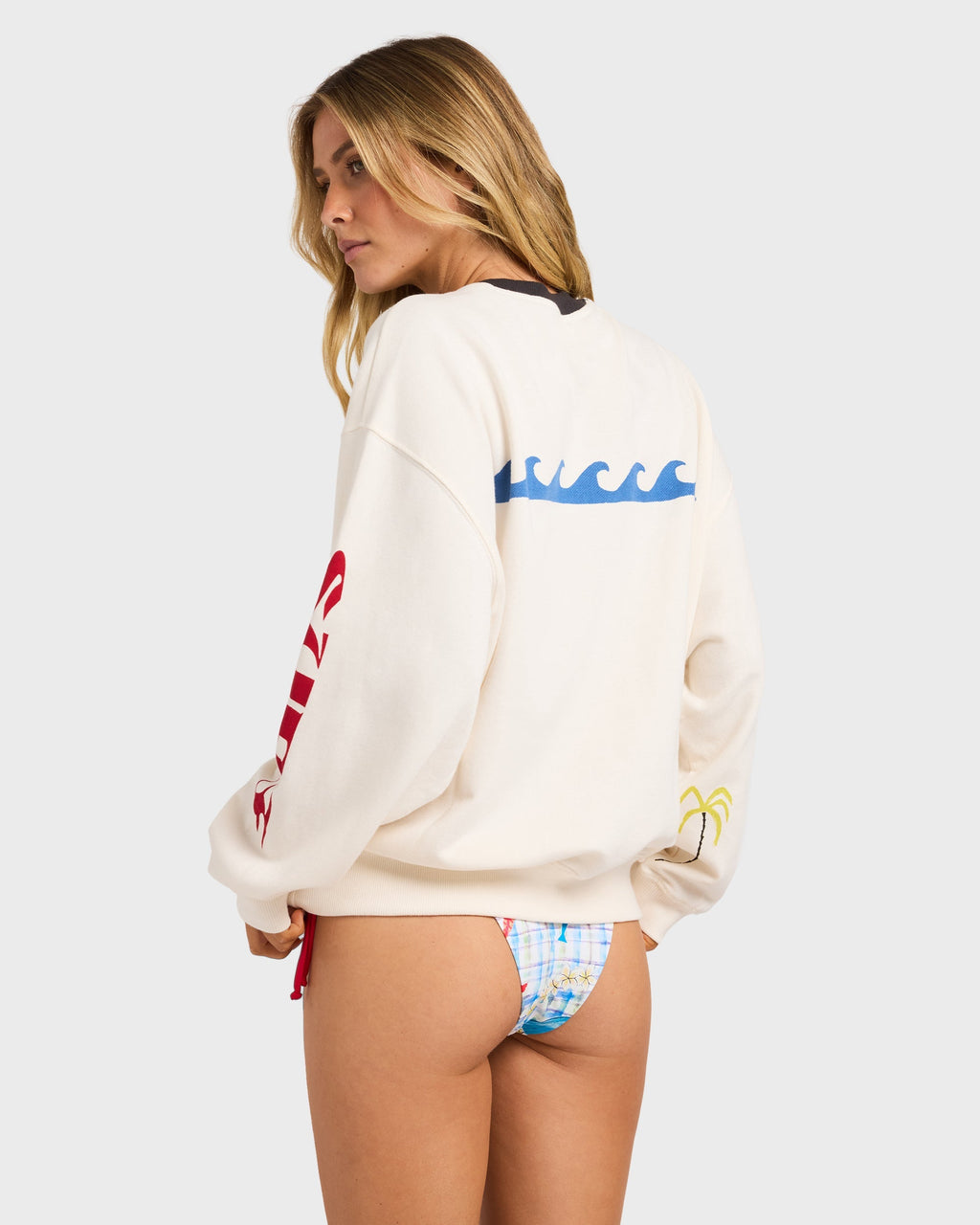 Billabong Lottie Hall Crewneck Sweatshirt - Salt Crystal