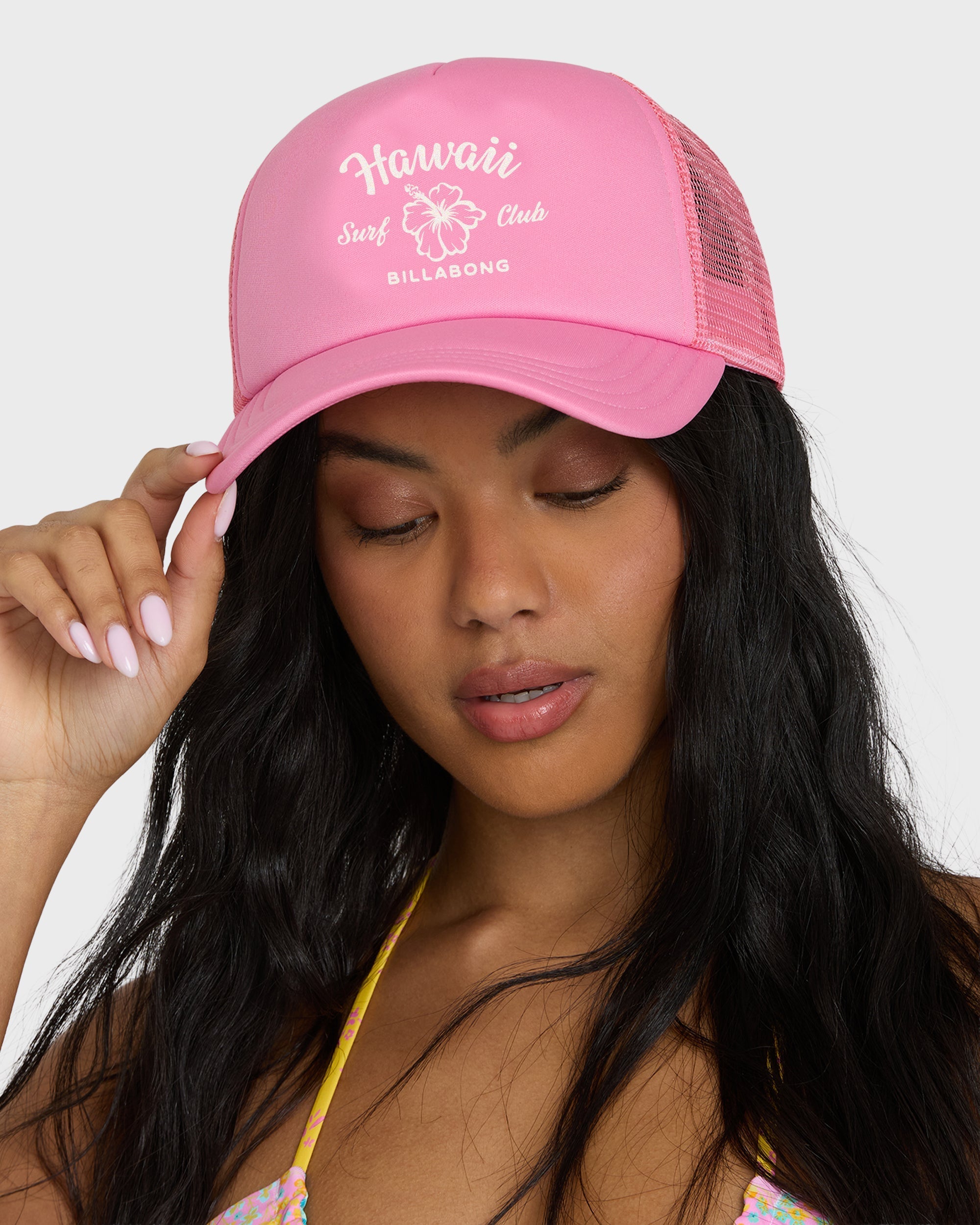 Billabong Grandpa Hawaii Trucker Hat - Party Pink