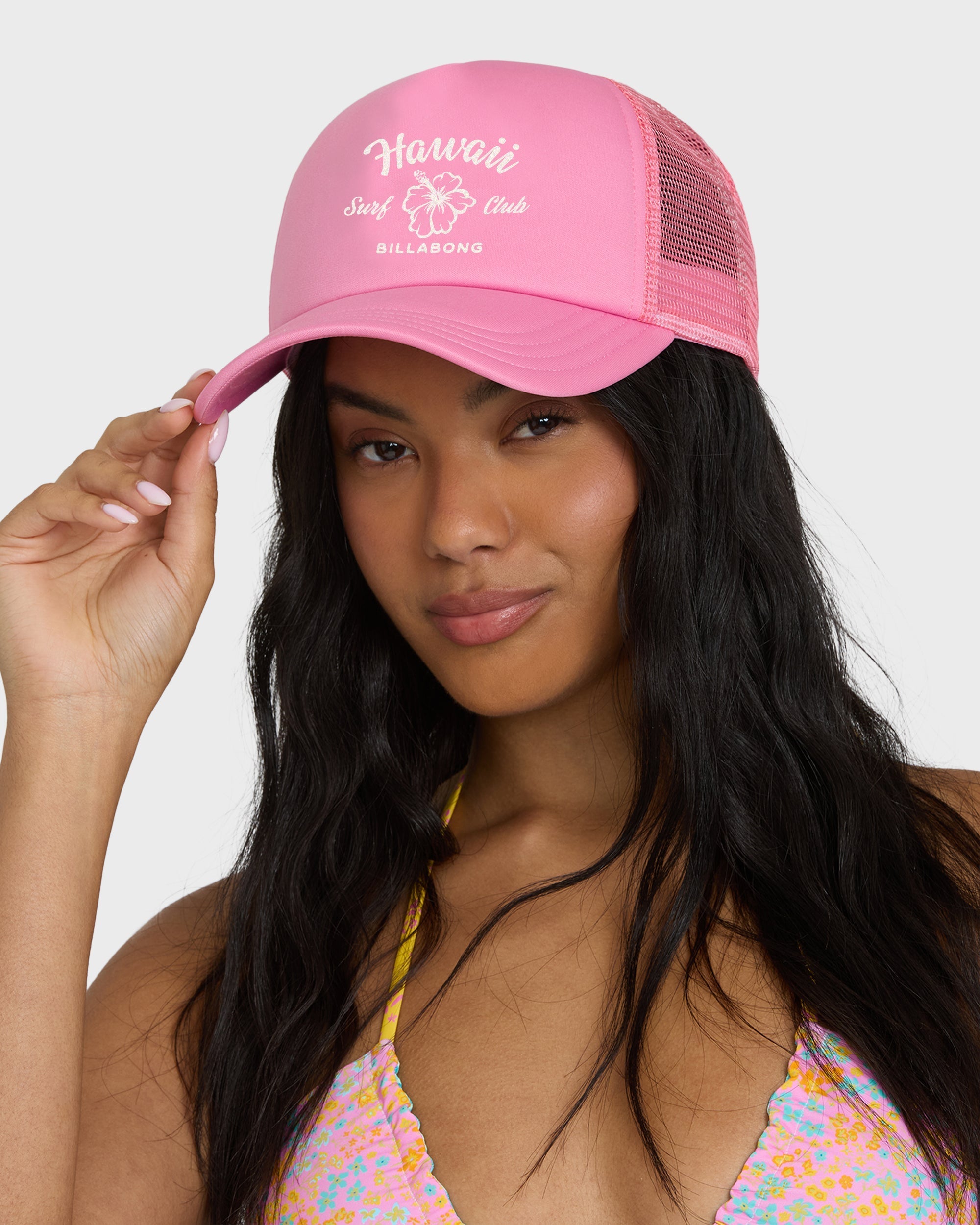 Billabong Grandpa Hawaii Trucker Hat - Party Pink