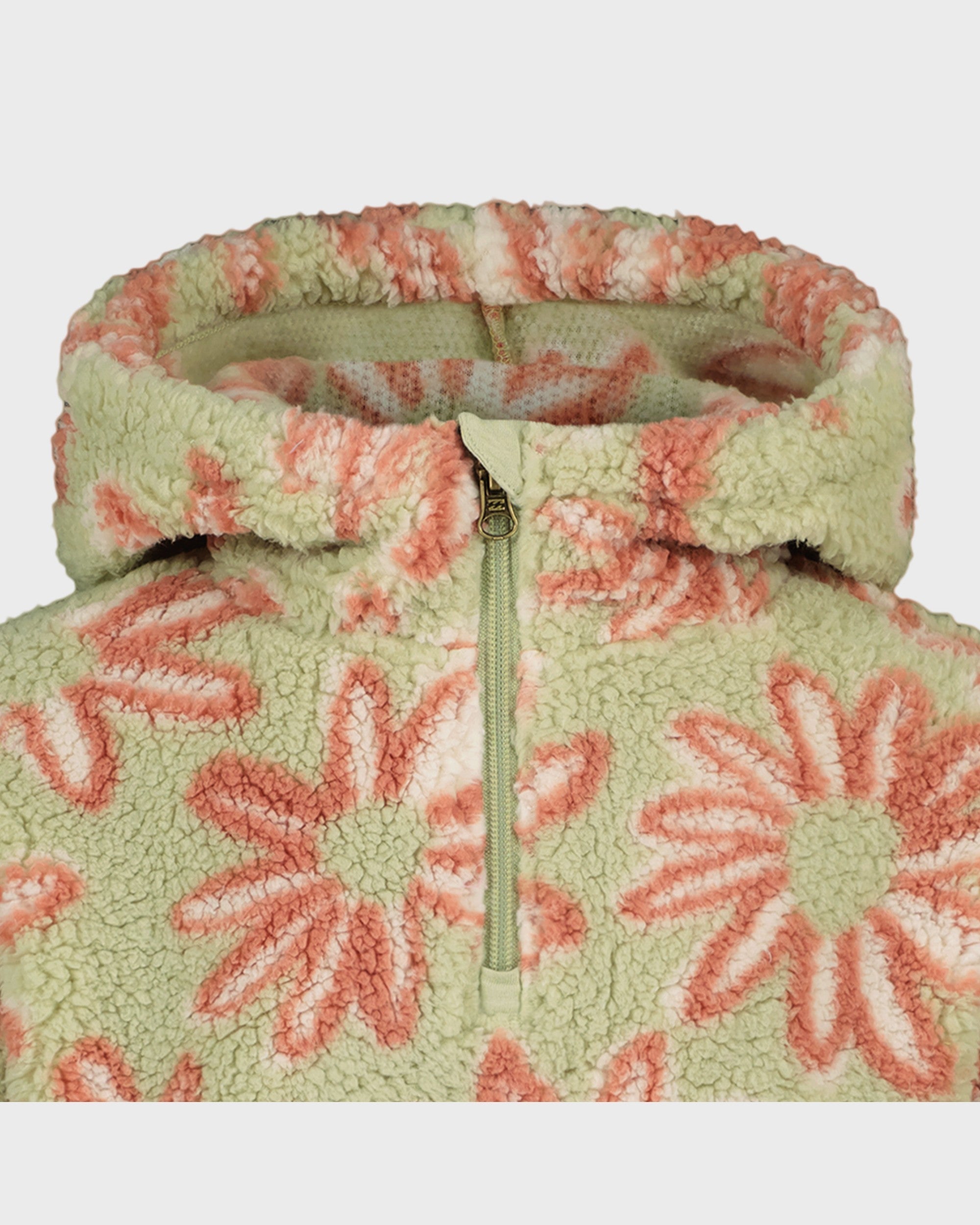 Billabong Girls Just In Time Half Zip Sherpa Hoodie