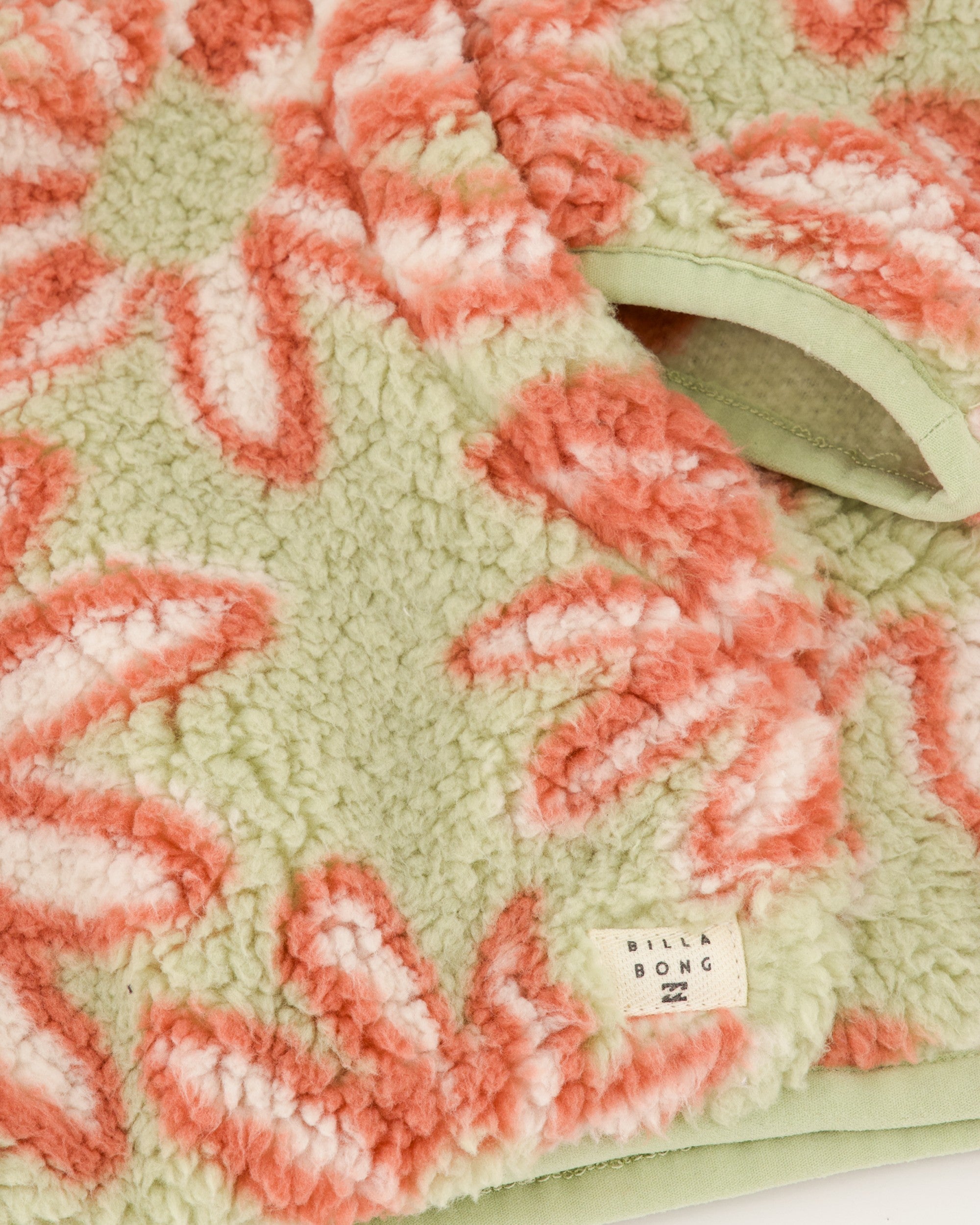 Billabong Girls Just In Time Half Zip Sherpa Hoodie